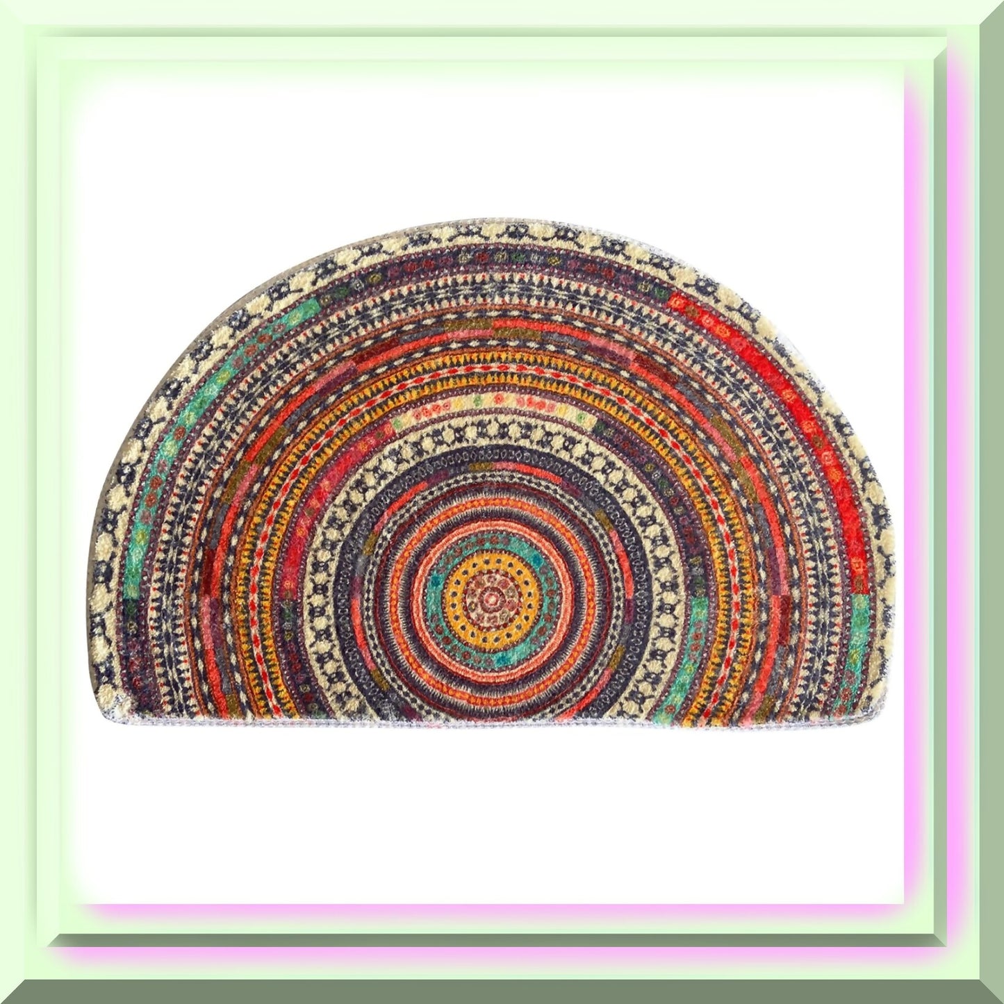Half Round Door Mat Microfiber Indoor Rug
