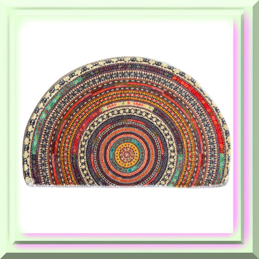 Half Round Door Mat Microfiber Indoor Rug