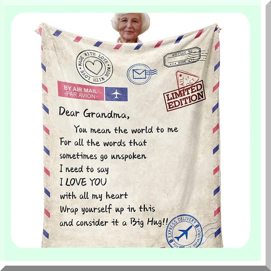 CozyEmbrace Grandma Blanket - Perfect Birthday Gift for Best Grandmother, Soft and Warm 50x60in Throw