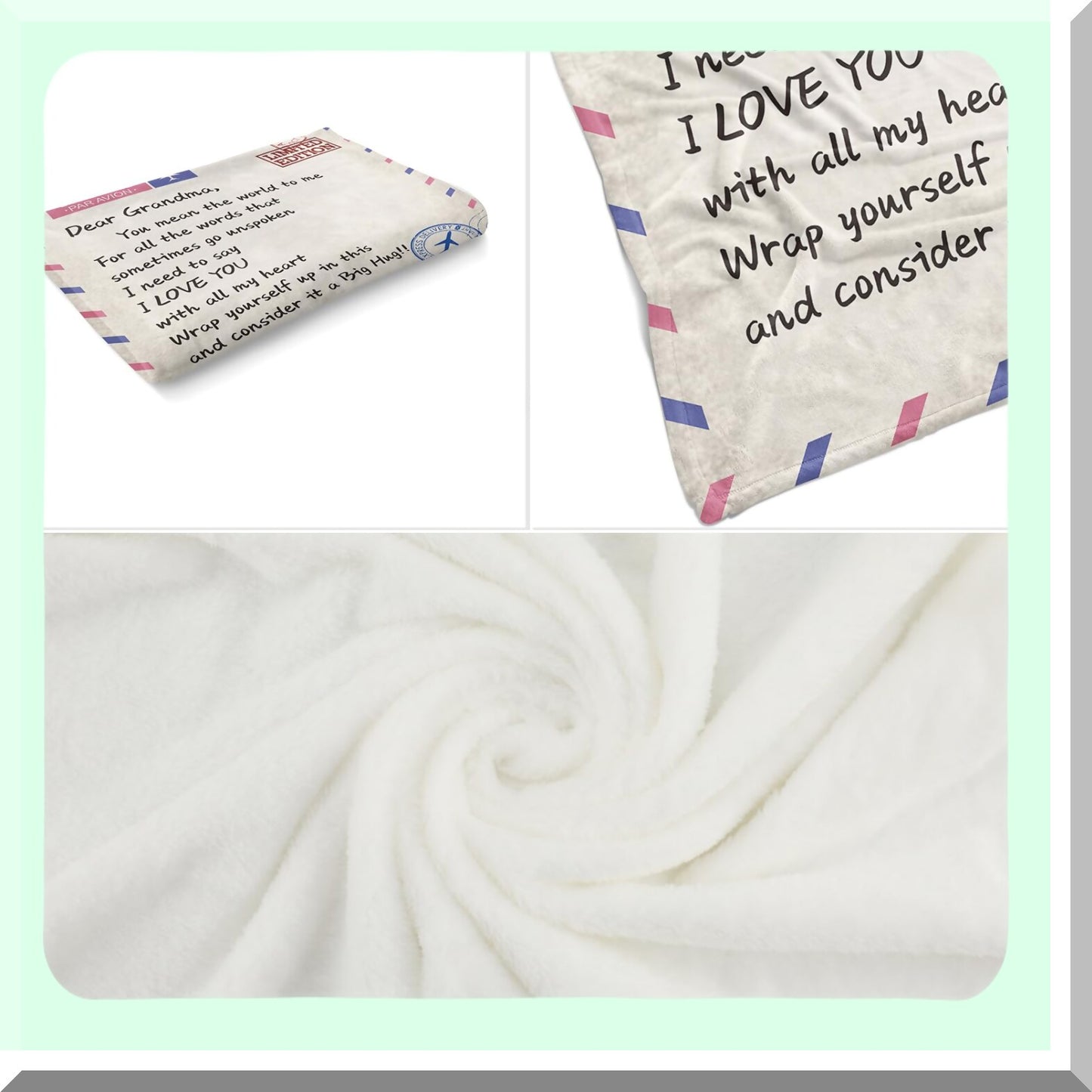 CozyEmbrace Grandma Blanket - Perfect Birthday Gift for Best Grandmother, Soft and Warm 50x60in Throw