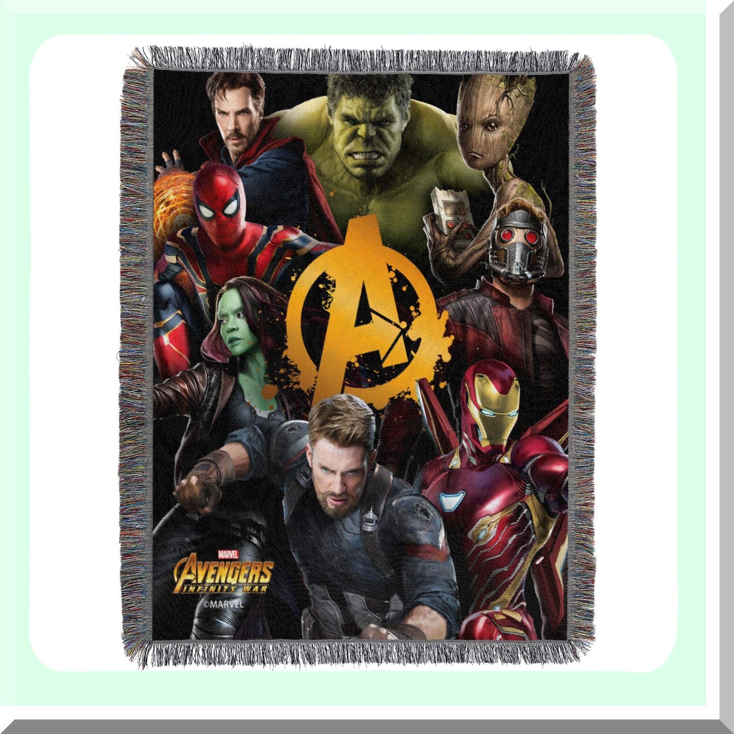 Avengers Assemble Woven Tapestry Throw Blanket, 48" x 60" - Ultimate Marvel Fan Decor"