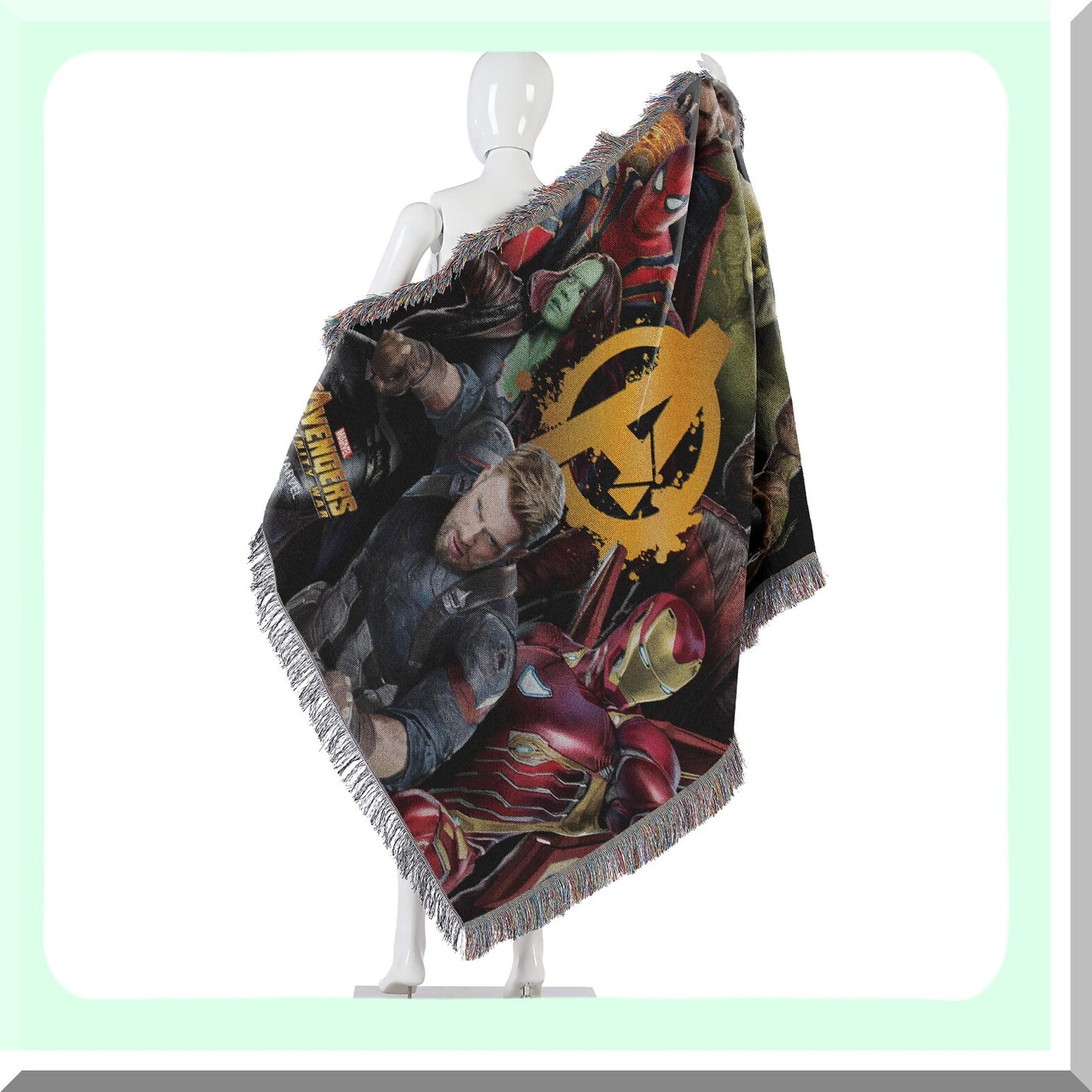Avengers Assemble Woven Tapestry Throw Blanket, 48" x 60" - Ultimate Marvel Fan Decor"