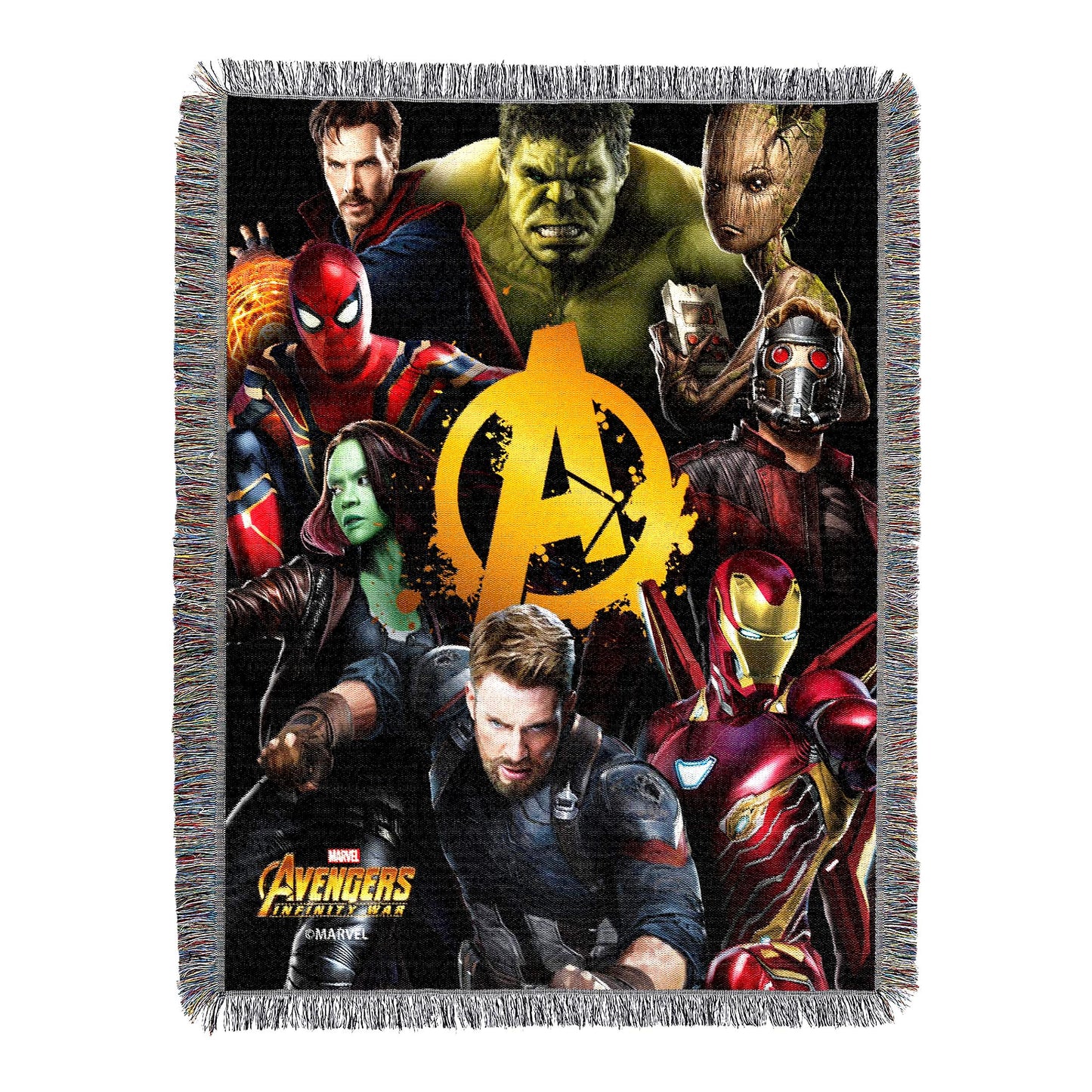 Avengers Assemble Woven Tapestry Throw Blanket, 48" x 60" - Ultimate Marvel Fan Decor"