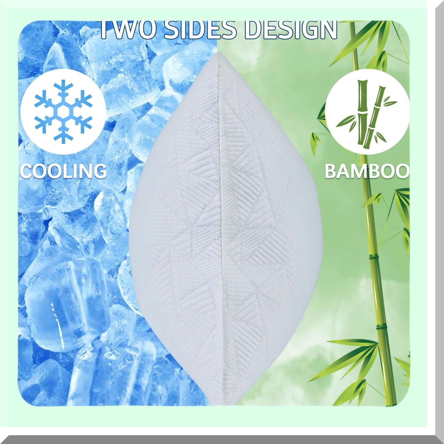 Cooling Comfort Memory Foam Pillow - Queen Size Bamboo Adjustable Bed Pillow for Hot Sleepers. Ideal for Back Pain, Neck & Side Sleepers. Cooling Gel Infused CertiPUR-US Foam.