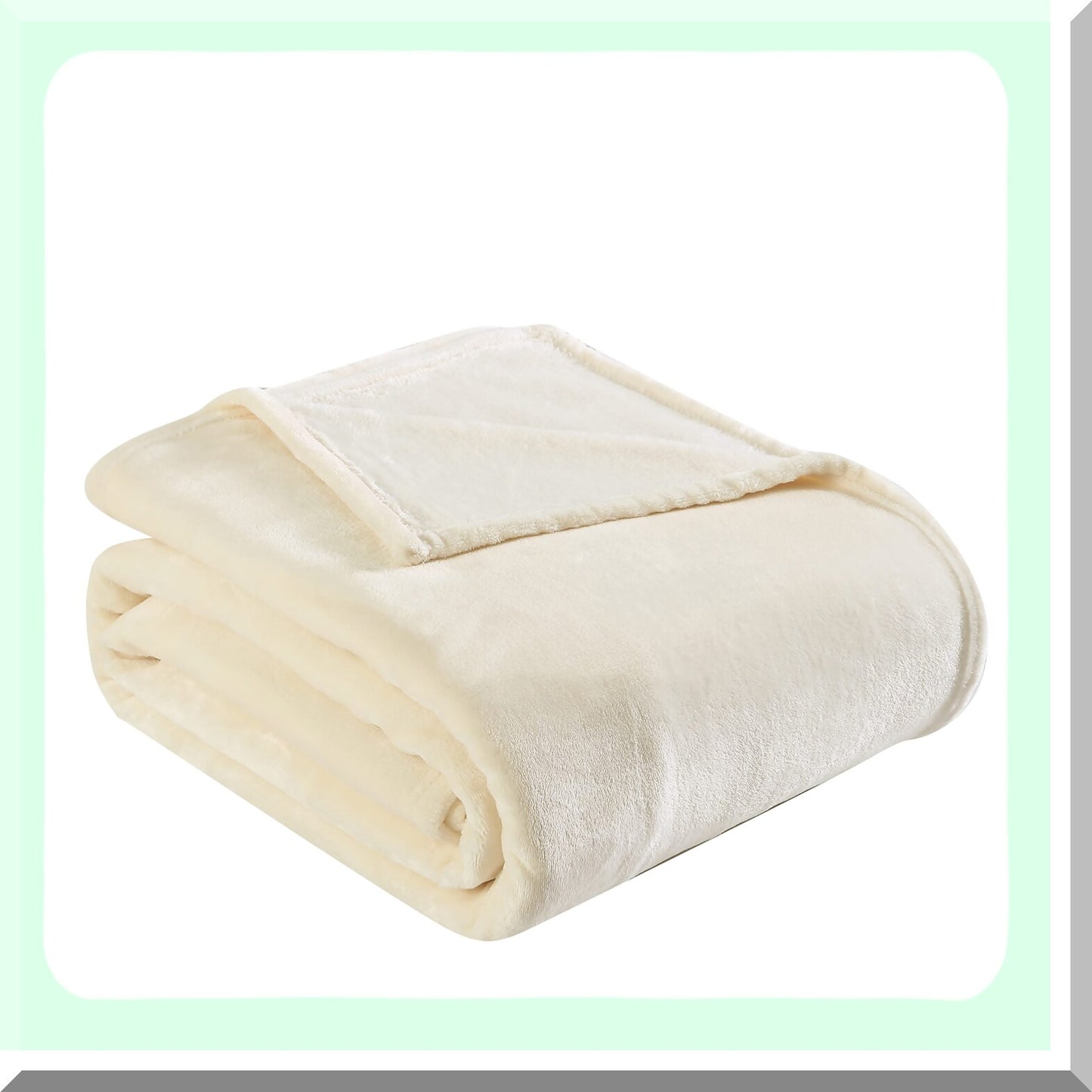 CozyCloud Ultra Plush Queen Blanket - Lightweight All-Season Ivory Bedding