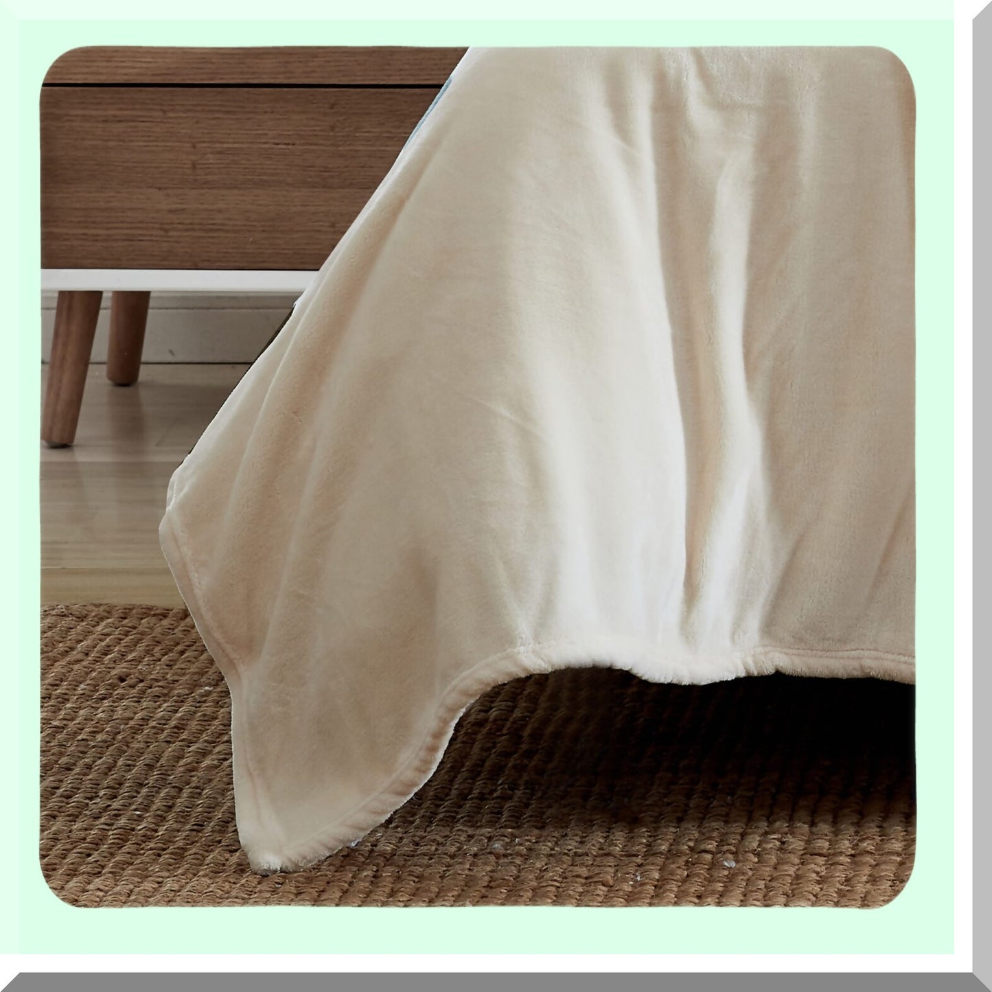 CozyCloud Ultra Plush Queen Blanket - Lightweight All-Season Ivory Bedding