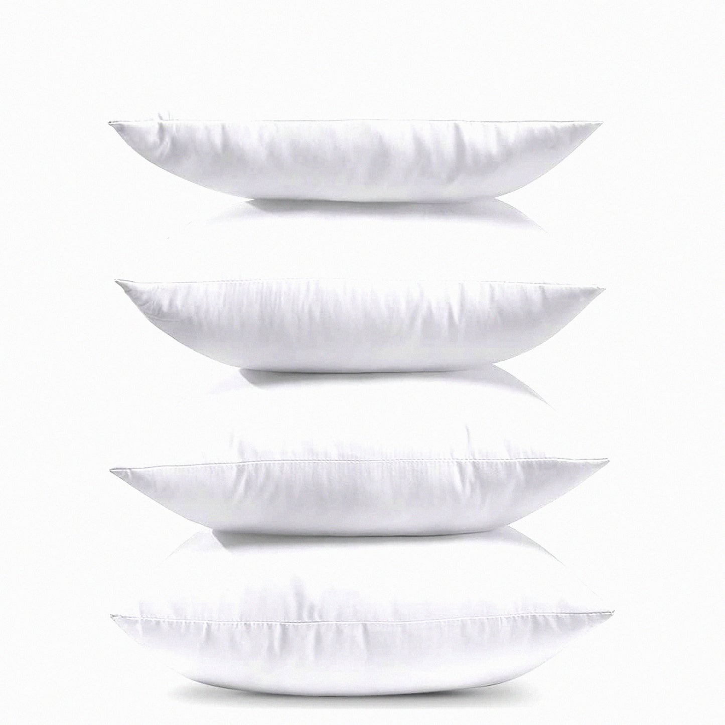 Premium Comfort Set - 18x18 Inch Square Pillow Inserts (Set of 4) for Sofa, Bed, and Couch - White Cushion Stuffer for Interior Decor