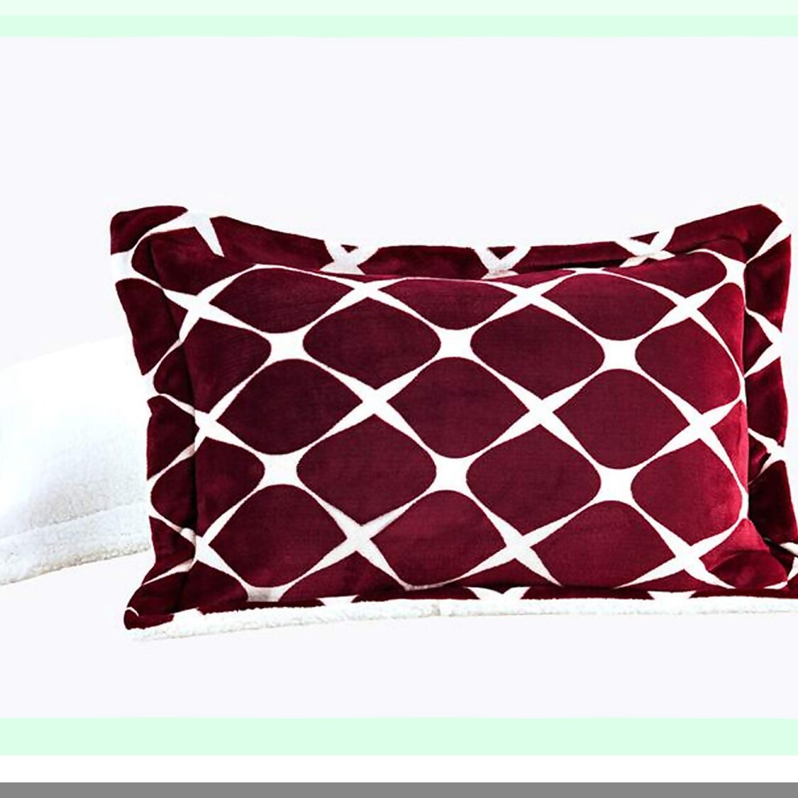 Luxury Plush Bloomingdale Sherpa Comforter Set - Burgundy - Micro-Suede Reversible Down Alternative - Cozy Heavy Weight - Premium Quality - 3-Piece