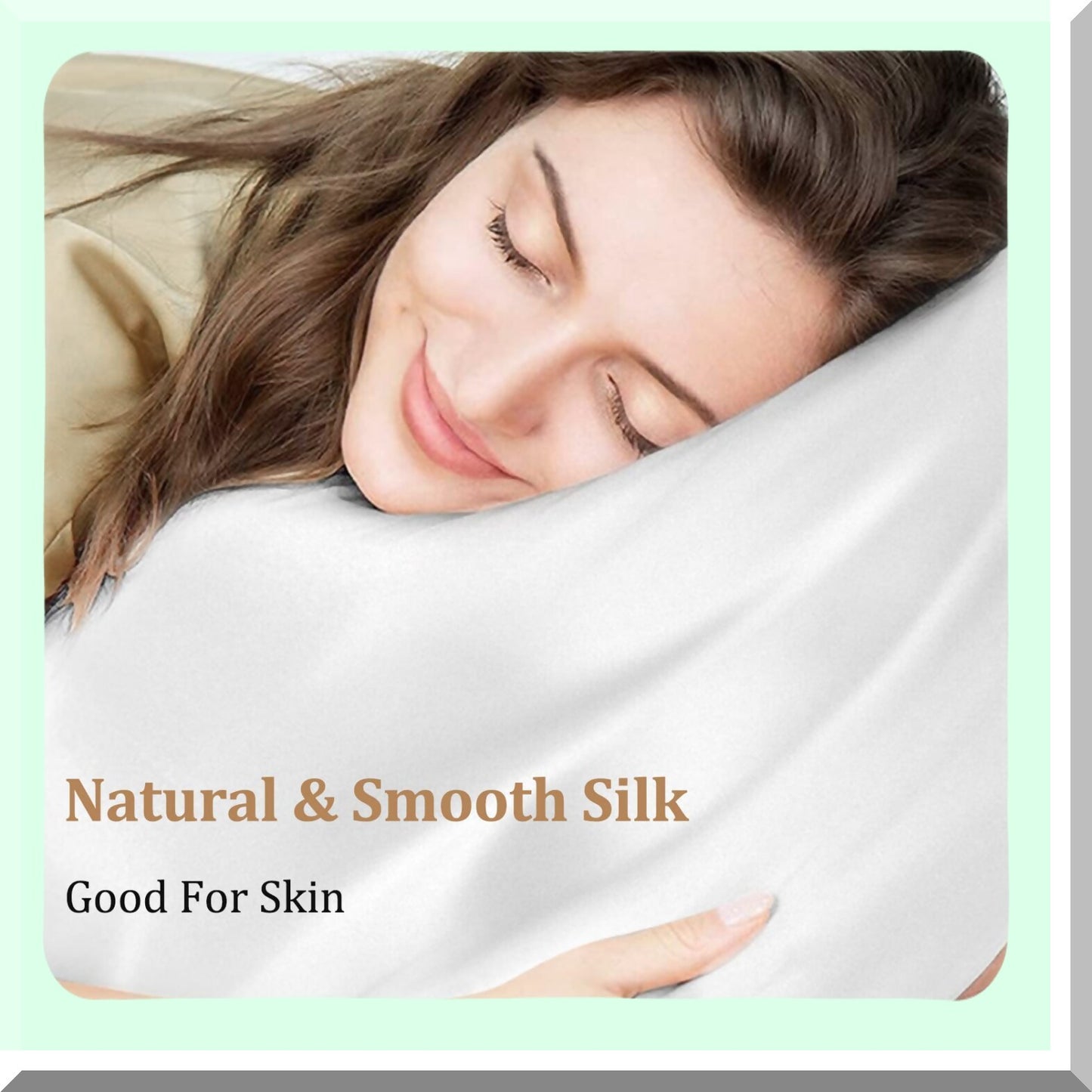 CoolSilk HairGuard Pillowcase Set - 100% Mulberry Silk, Hidden Zipper, Cooling Technology, Queen Size, Pearl White - Pack of 2