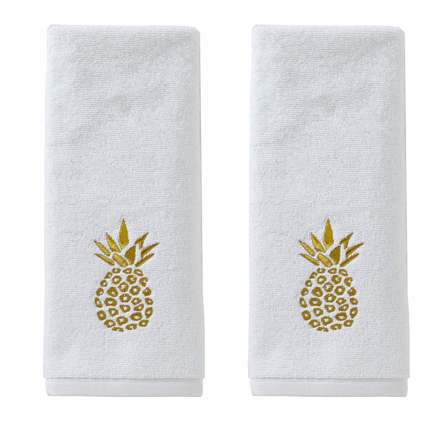Gilded Pineapple Hand Towel 2-Pack White