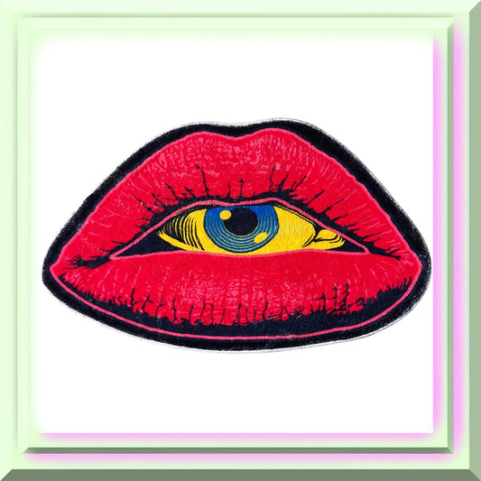 Red Lip Devil Plush Rug 31.5x19.5