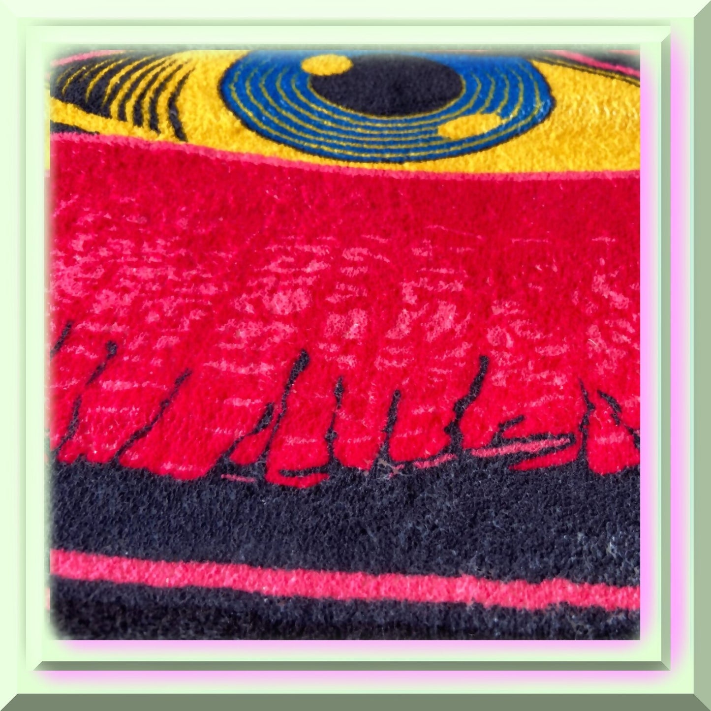 Red Lip Devil Plush Rug 31.5x19.5