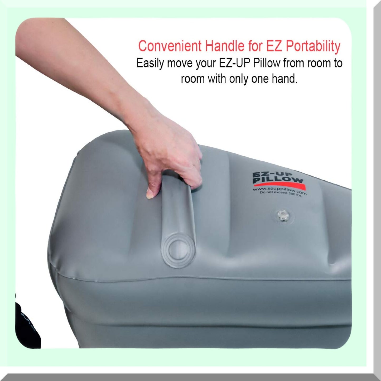 ElevateEase Leg Wedge Pillow - Inflatable Support for Back, Hip, and Leg Pain Relief. EZ Up Pillow for Post-Surgery Recovery and Chronic Conditions.