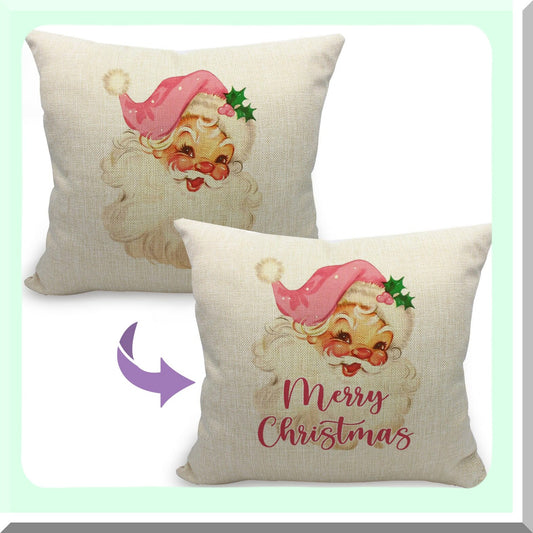 Blush Blossom Reversible Pillow Covers - Set of 2, 18x18 Decorative Throw Pillows for Pink Decor, Soft Pink Pillows for Couch, Pink Pillowcases