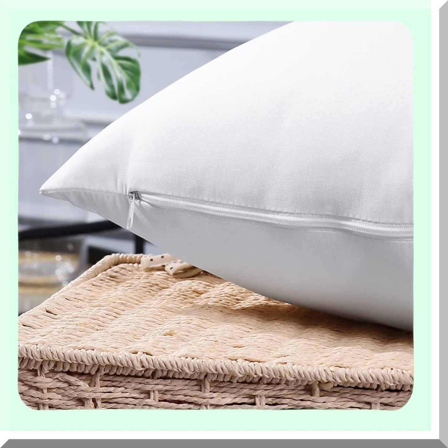 WaterGuard Outdoor Pillow Inserts - Set of 4, Waterproof Cushion Stuffers 18x18 Inch, Water Resistant Square Form for Garden, Bench, Patio Decor - White