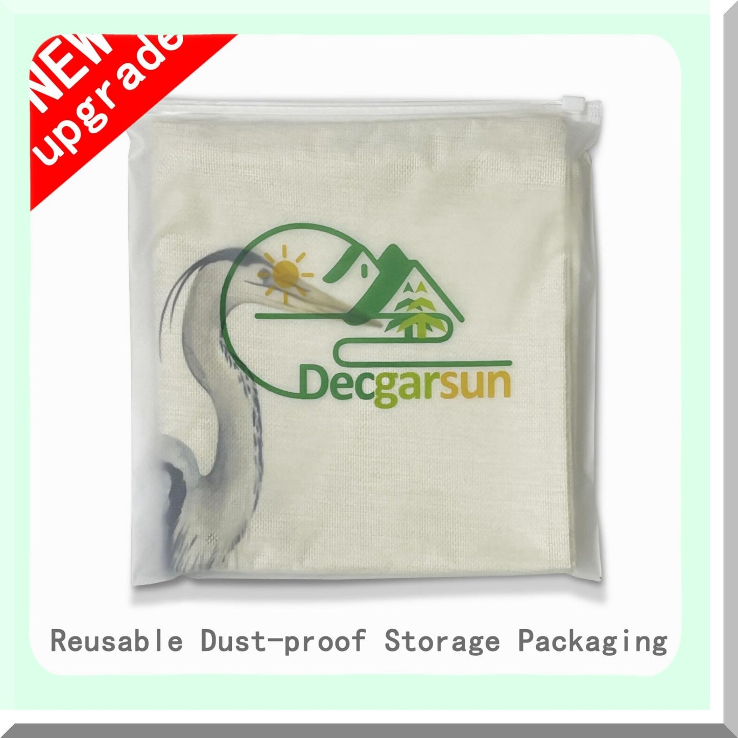 Heron Watercolor Decor Pillow - 18x18 Throw Cushion Cover for Couch & Bed Linen - Square Pillowcase - Decorative Pillow Covers