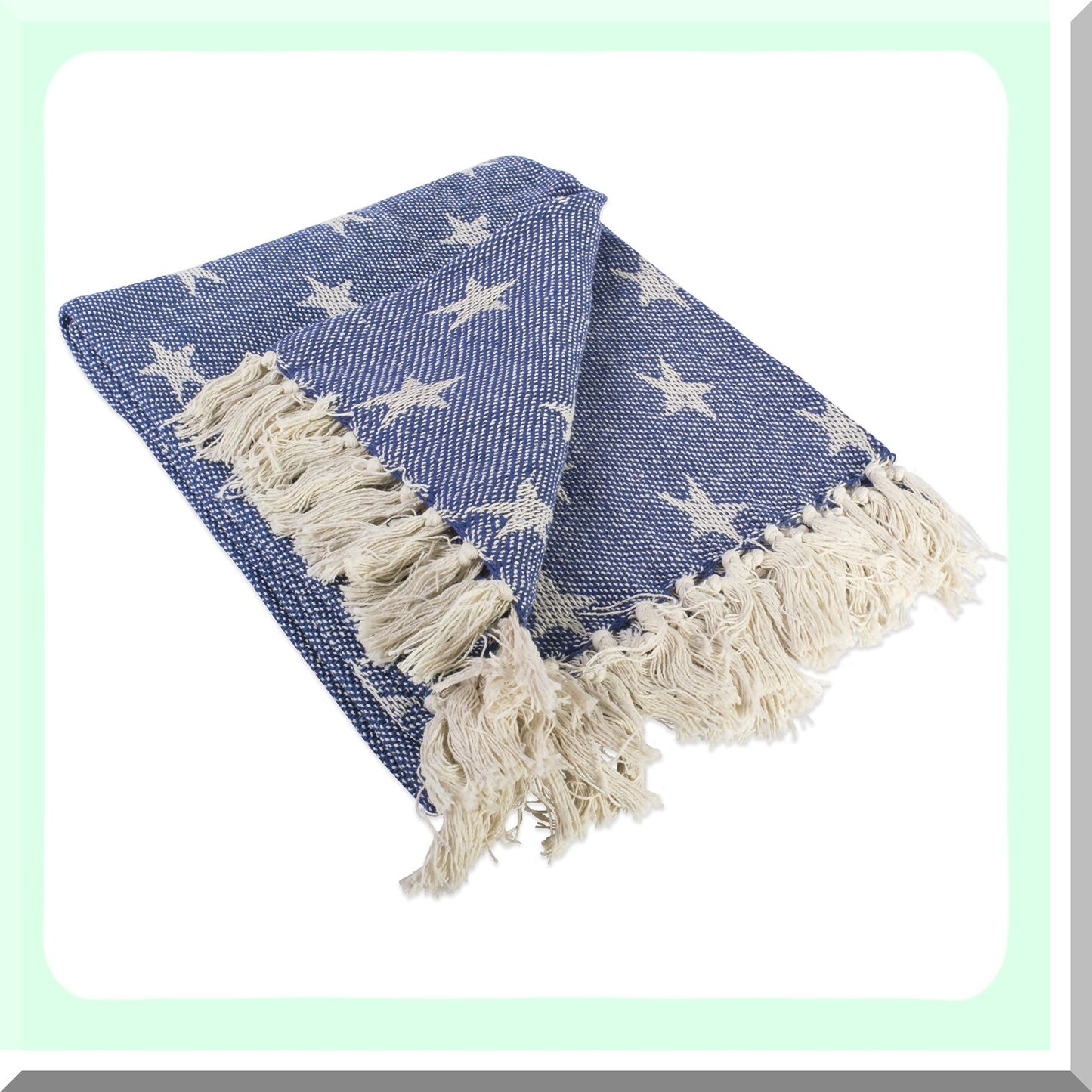 Patriotic Stars & Stripes Throw Blanket - Perfect for Couch, Bed, Picnic, Beach, Camping, or Cozy Home Use - 50x60