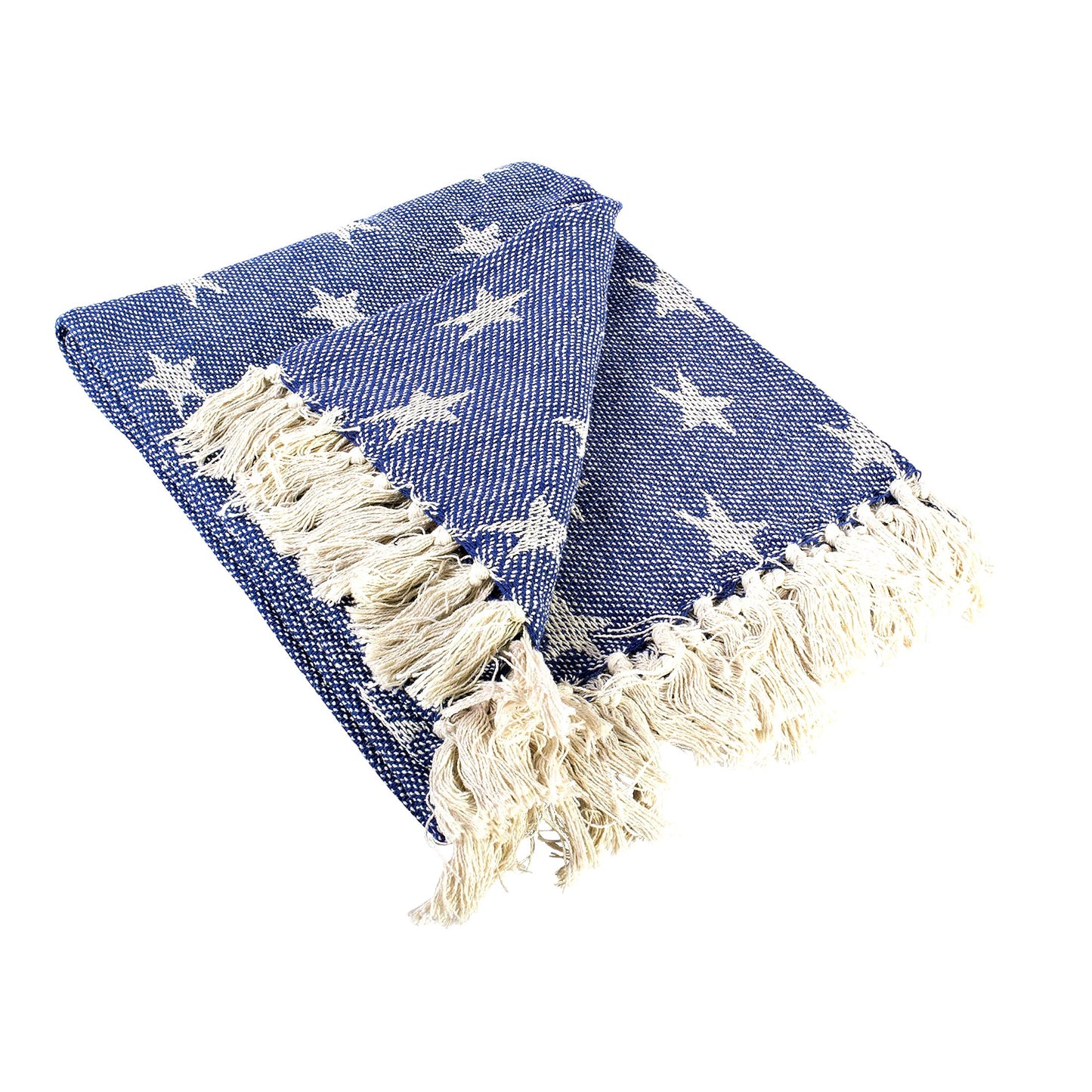 Patriotic Stars & Stripes Throw Blanket - Perfect for Couch, Bed, Picnic, Beach, Camping, or Cozy Home Use - 50x60