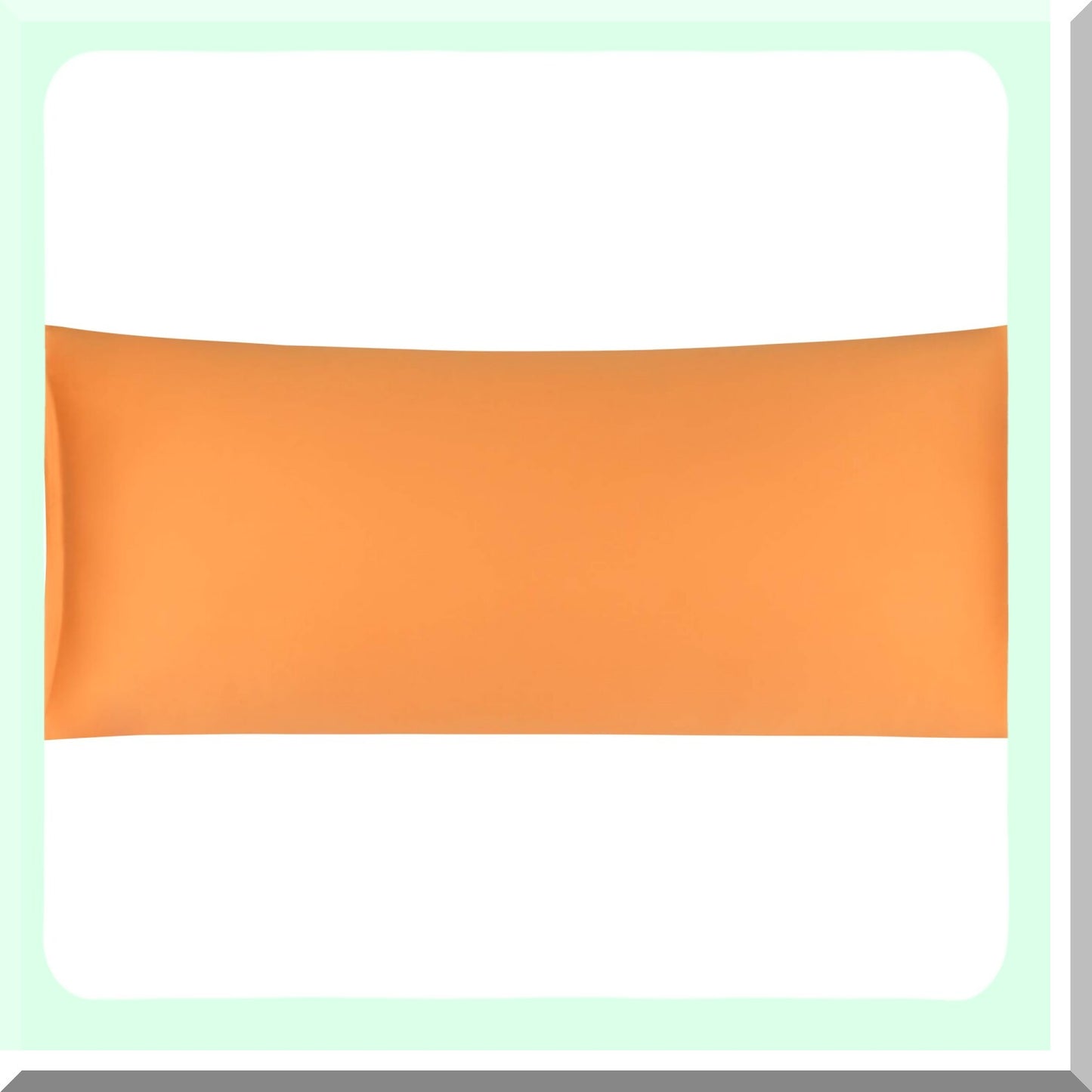 Orange Bliss Cotton Body Pillowcase - 300 Thread Count, 20 x 48 with Zipper Closure - Soft and Luxurious Pillow Cover for Body Pillows