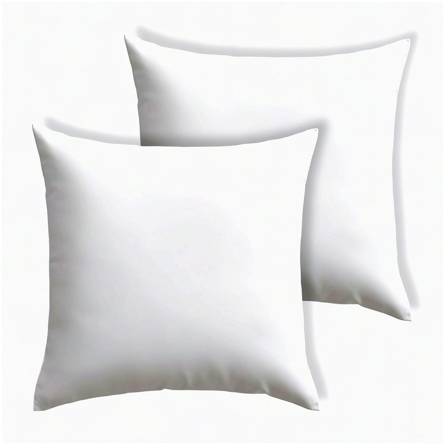 White Cotton Square Throw Pillow Inserts (Pack of 2) - 20x20 Inches - Decorative Cushion Stuffer for Bed, Couch, Sofa, Car - Soft Micro Fabric