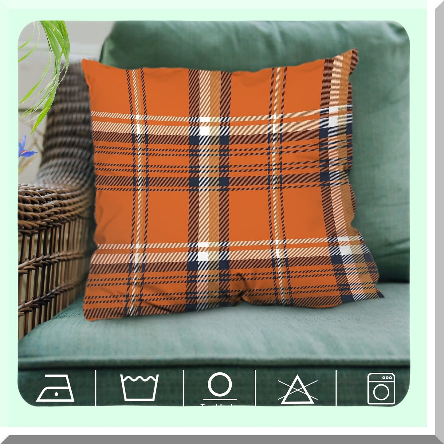 Plaid Buffalo Check Pillowcase Set - Double-Sided Decorative Throw Pillow Cover for Bedroom & Living Room - Red White Gingham Pattern - 22 x 22 in - Set of 2