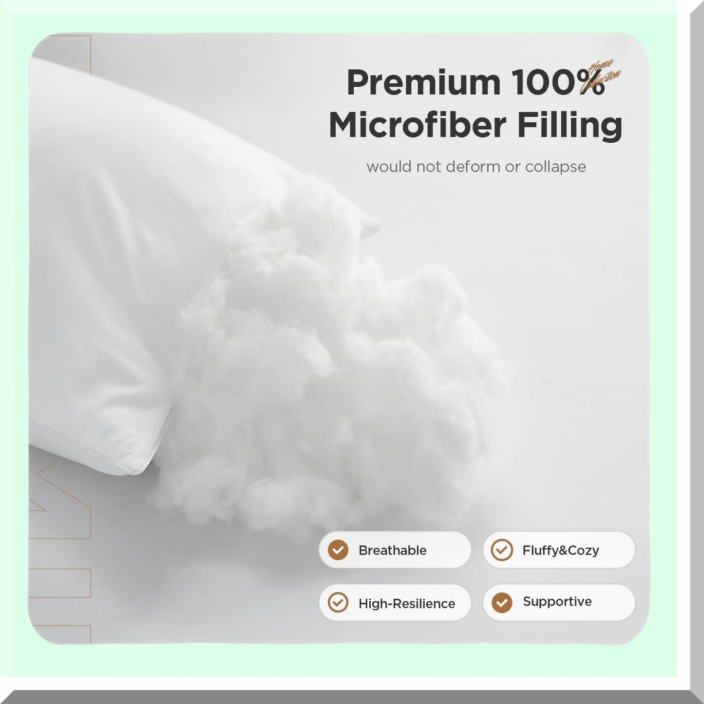 Square Round Pillow Insert - Plush Cushion Stuffer - Decorative Sham Filler - 32 Inch White - Pack of 1 - Home Decor Accent - Soft Supportive Square Pillow Form