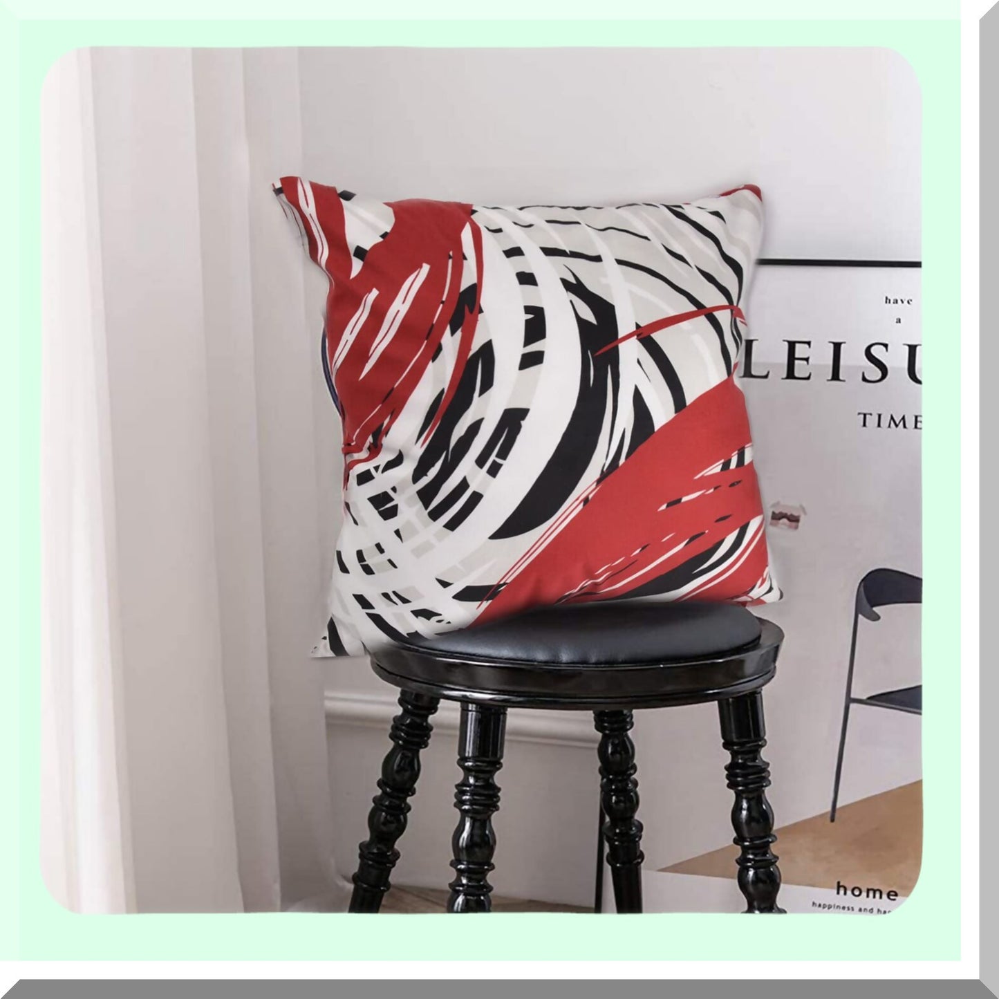 Geometric Gray Accent Pillow Set - Modern Abstract White Decorative Throw Pillow Covers 18x18 inch Square - Farmhouse Living Room Sofa Couch Outdoor