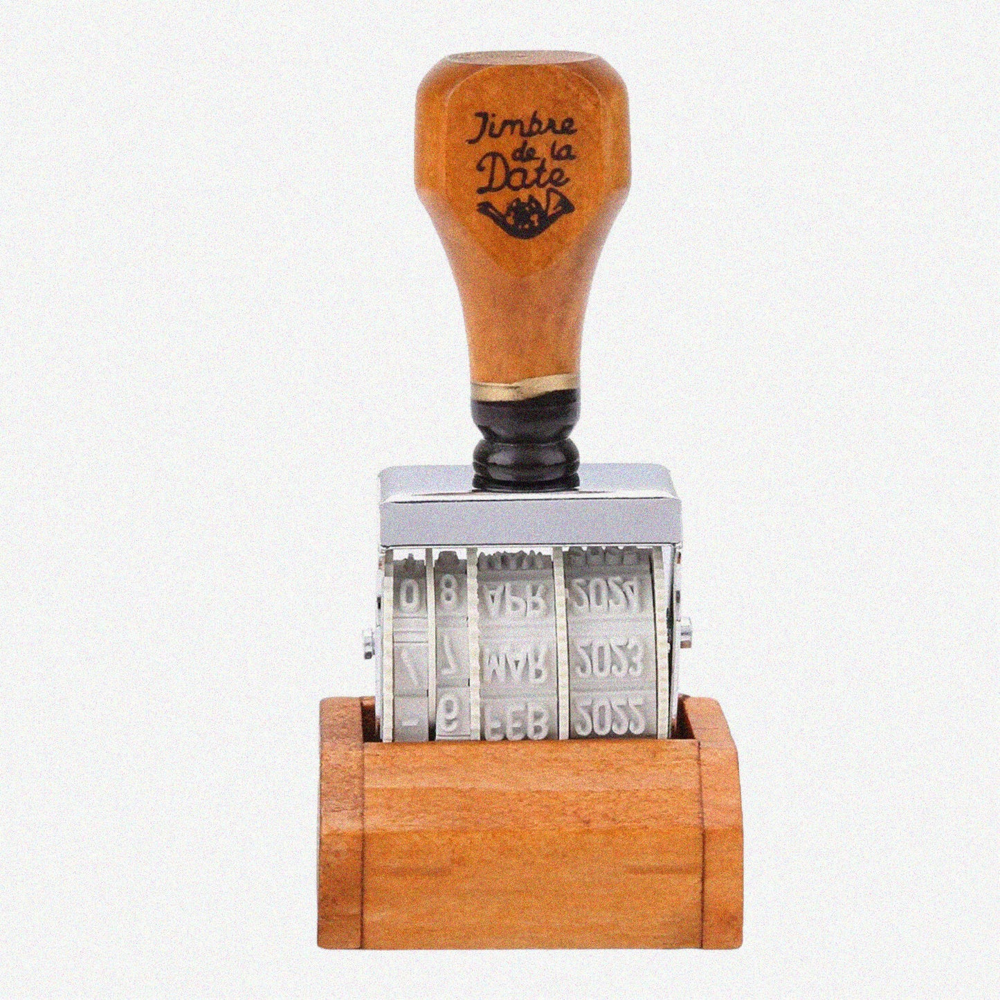 Retro Wooden Roller Date Stamp 2017-2028