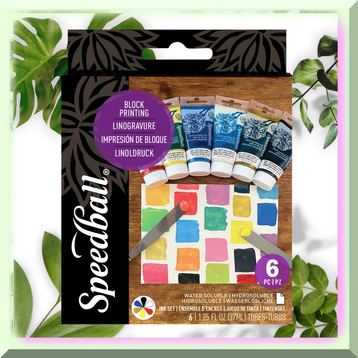 AquaPrint Pro Water-Soluble Ink Set 6 Colors 1.25oz