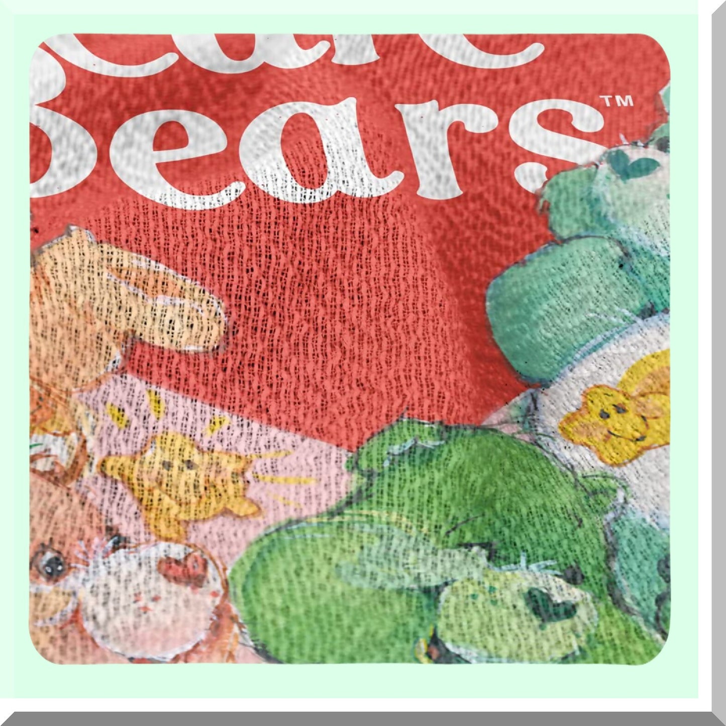 Beary Cozy Cotton Blend Tapestry Throw - 50" x 60" Fringed Care Bears Blanket"