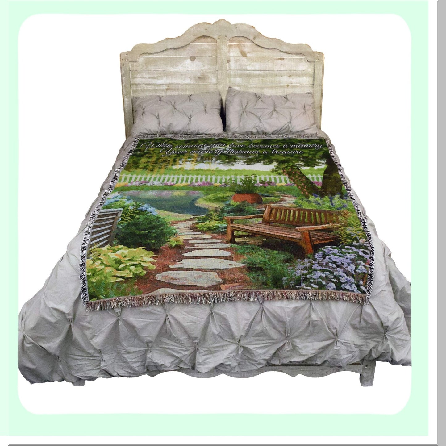 Memory Comfort Woven Blanket - Sympathy Bereavement Gift, 100% Cotton, Made in USA, 72x54