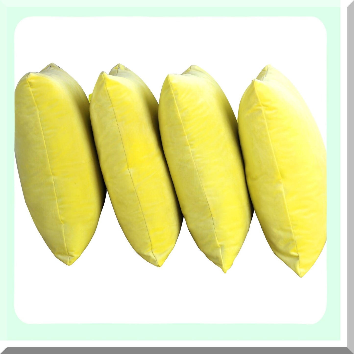 Butter Cup Plush Square Pillow Cover Set - Supersoft Decorative Solid Color Throw Covers for Couch Bed Dcor, 20x20 Inch, Modern Cushion