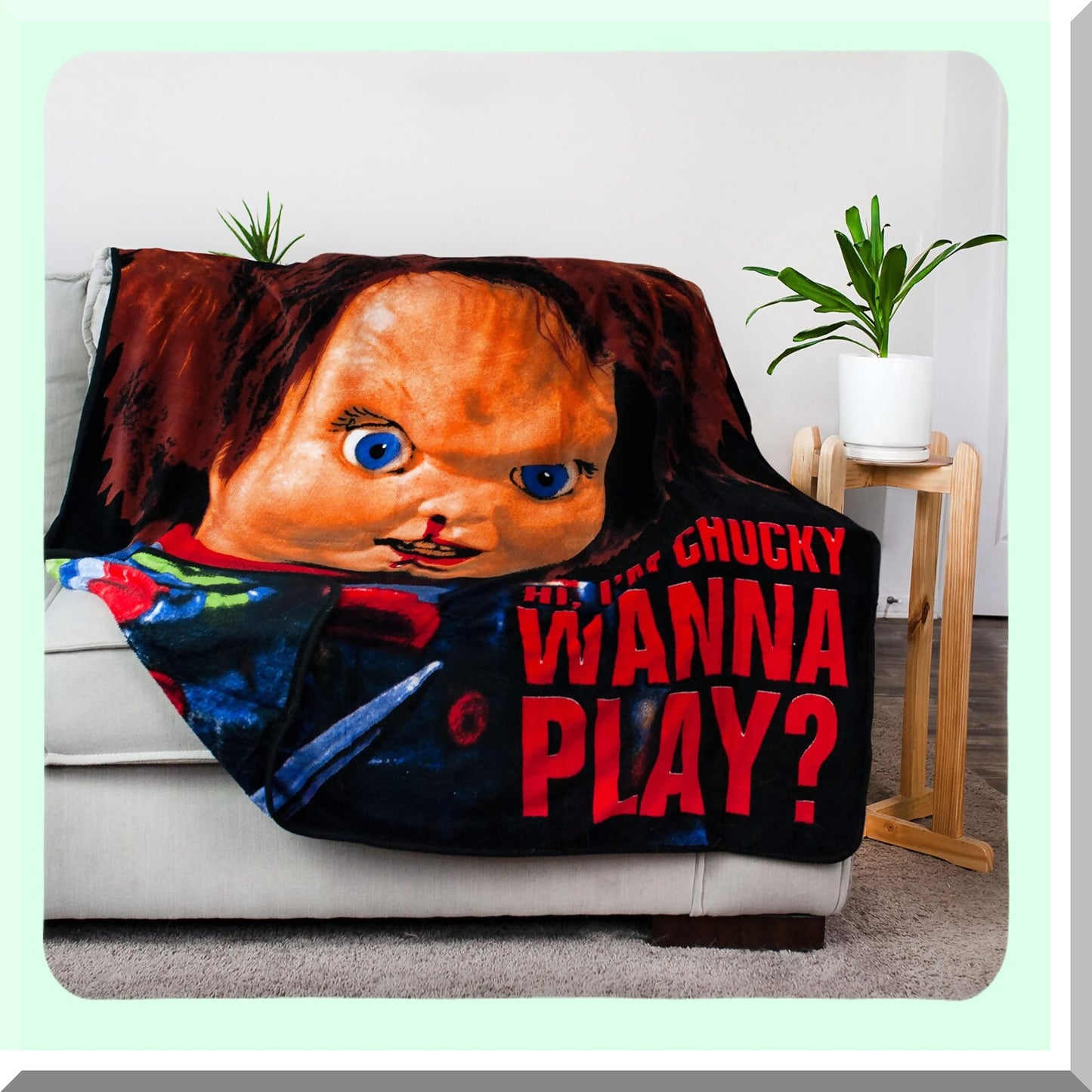 Ultimate Cozy Chucky Fleece Throw - 50x60 Inches of Soft Comfort for Fans