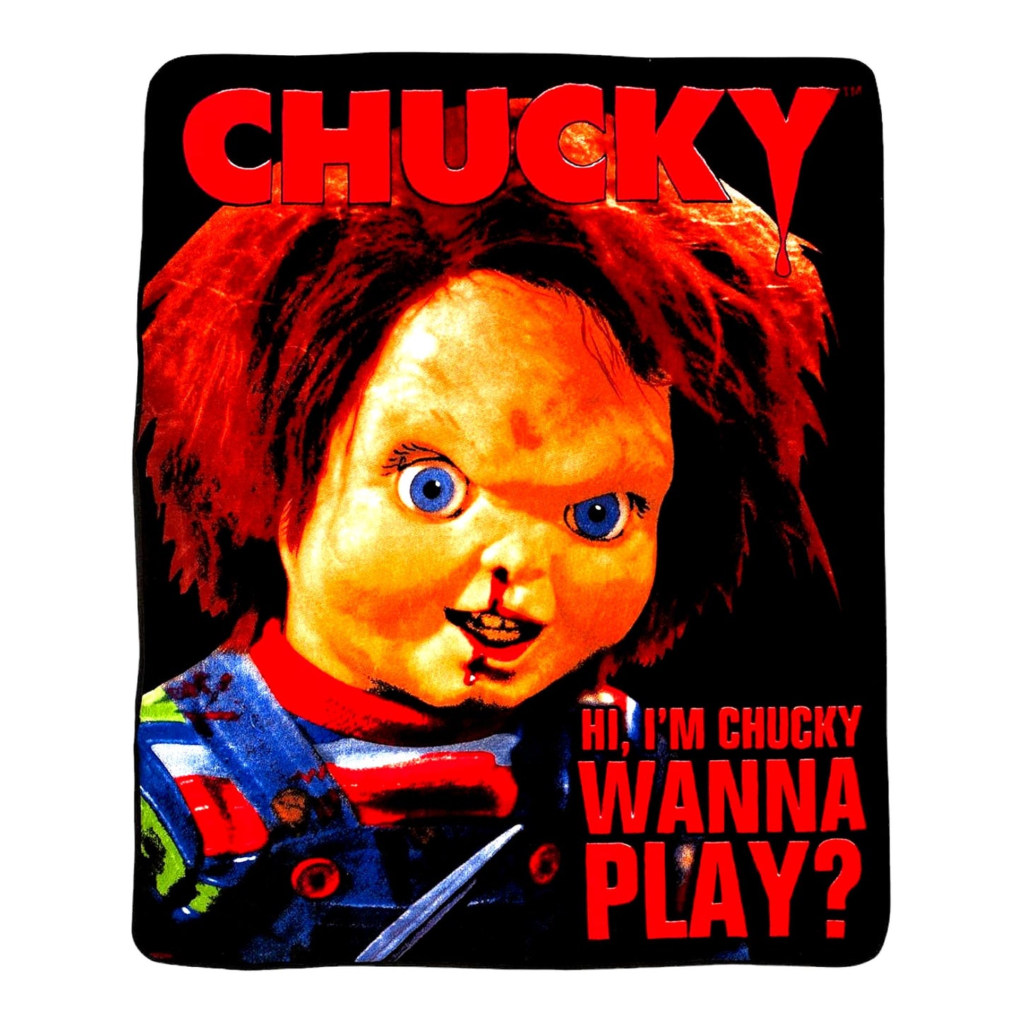 Ultimate Cozy Chucky Fleece Throw - 50x60 Inches of Soft Comfort for Fans