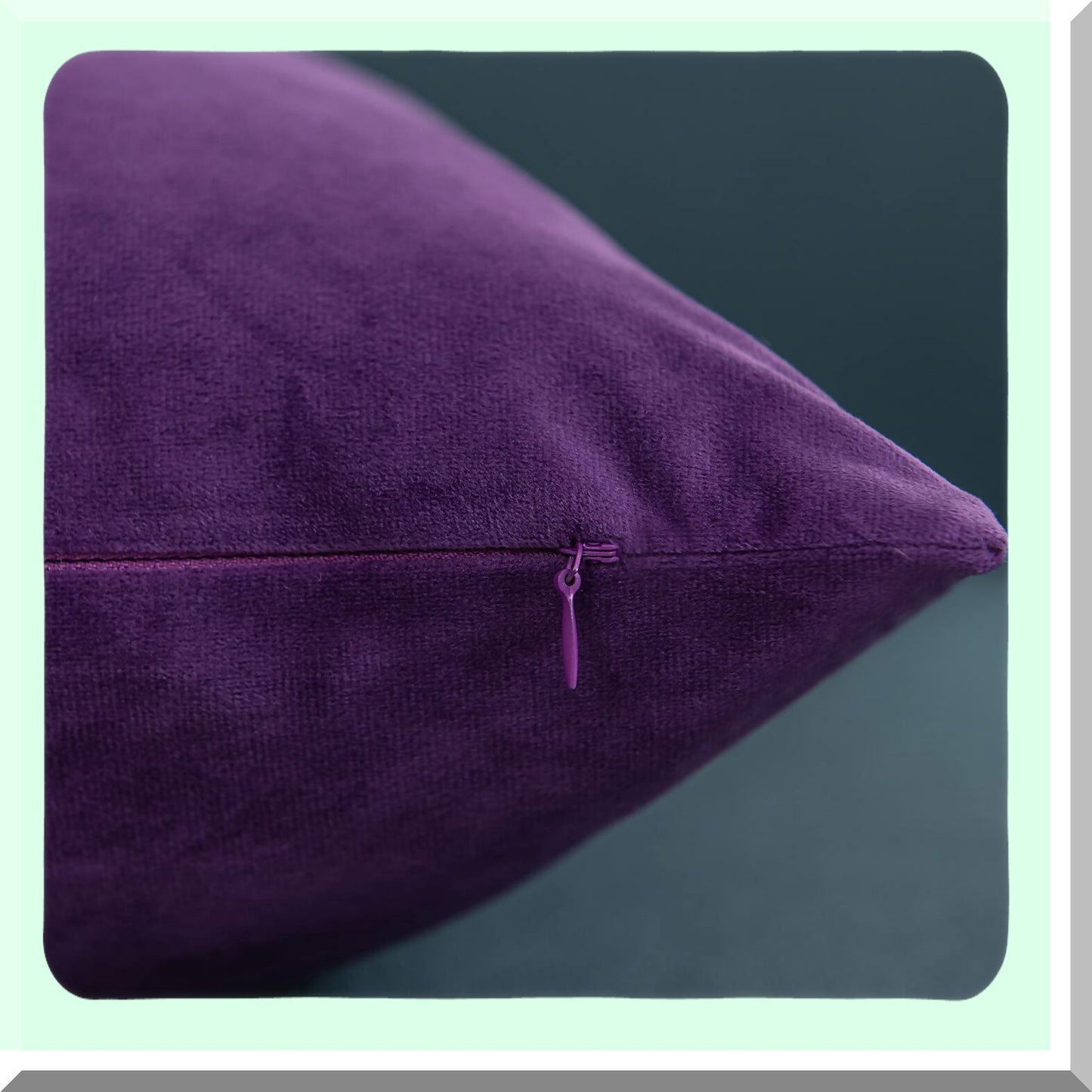 Purple Velvet Farmhouse Pillow Covers - 2 Pack Soft Cozy Decorative Square Cushion Cases 18x18 for Home Décor