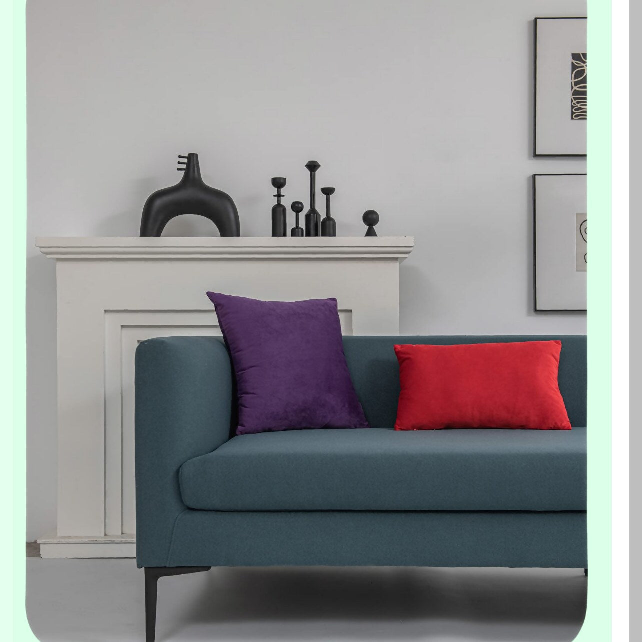 Purple Velvet Farmhouse Pillow Covers - 2 Pack Soft Cozy Decorative Square Cushion Cases 18x18 for Home Décor