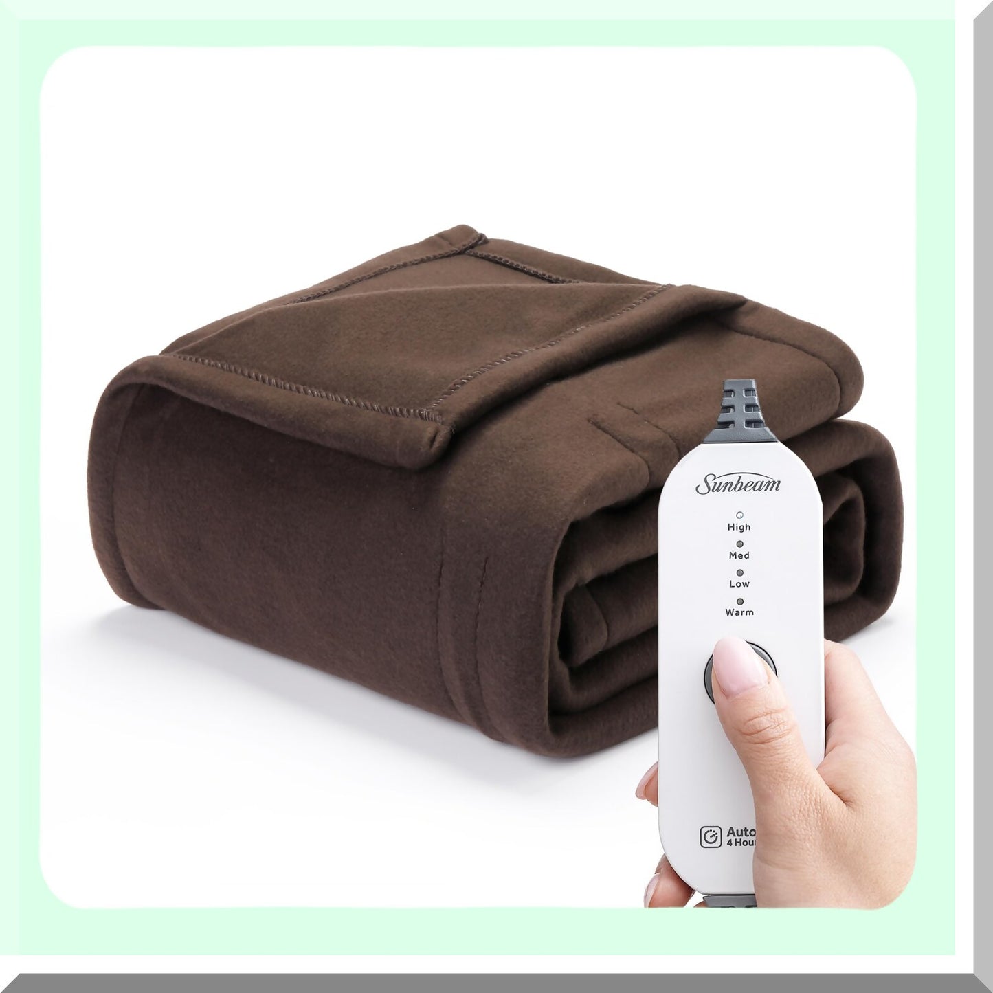 UltraWarm Walnut Heated Throw Blanket - Cozy Comfort with Adjustable Heat Settings