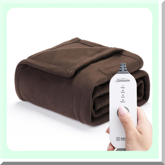 UltraWarm Walnut Heated Throw Blanket - Cozy Comfort with Adjustable Heat Settings