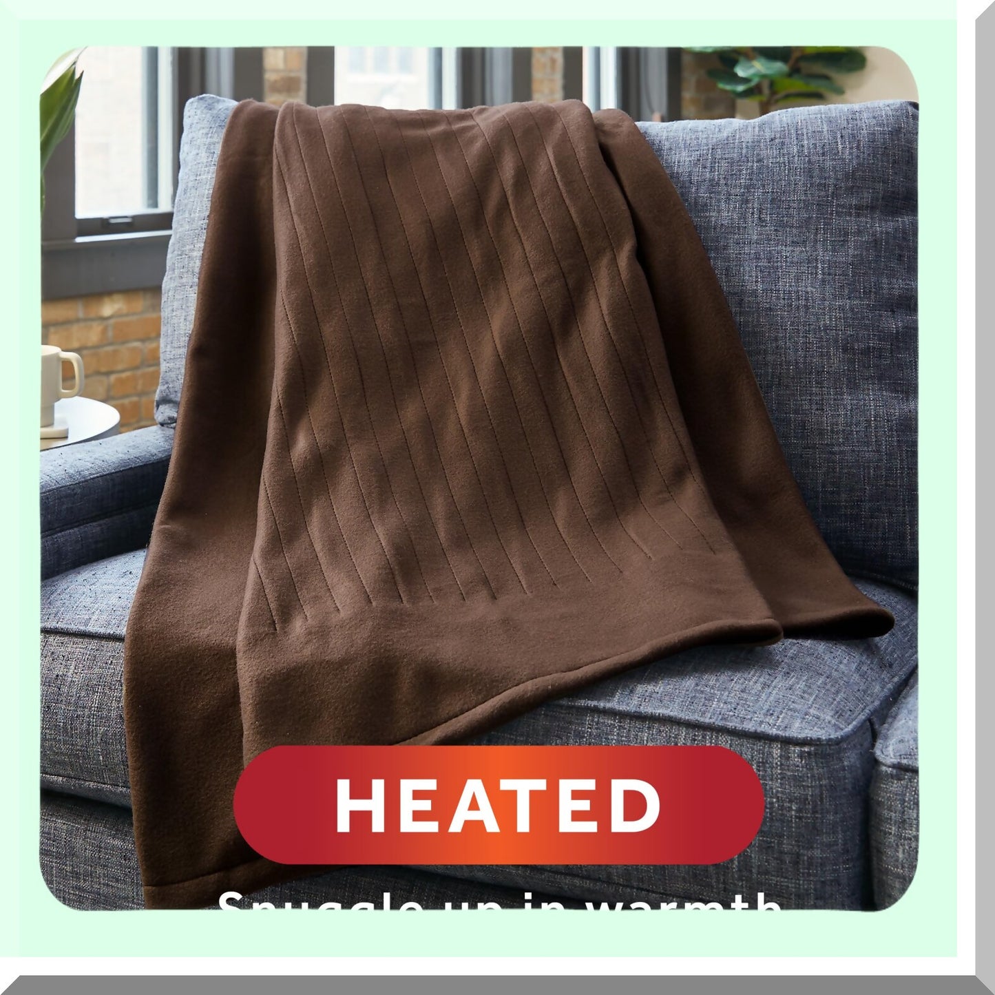 UltraWarm Walnut Heated Throw Blanket - Cozy Comfort with Adjustable Heat Settings
