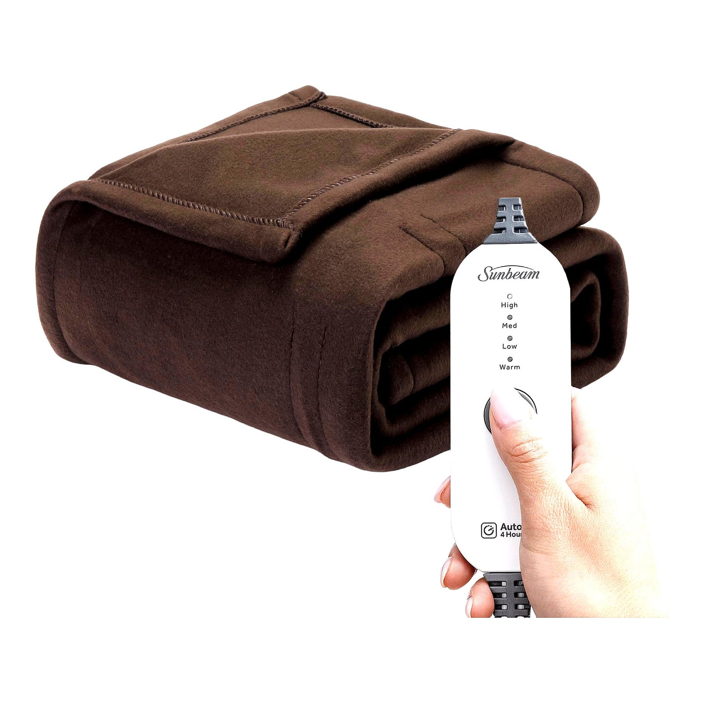 UltraWarm Walnut Heated Throw Blanket - Cozy Comfort with Adjustable Heat Settings