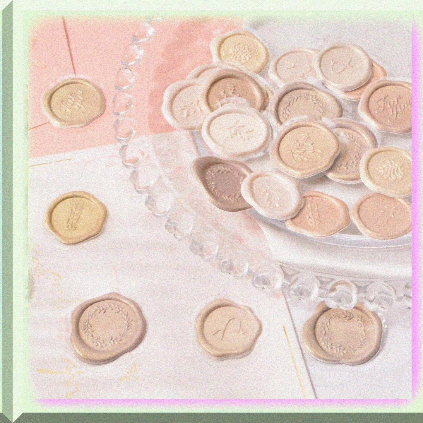 54 Pcs Vintage Self-Adhesive Sealing Stickers