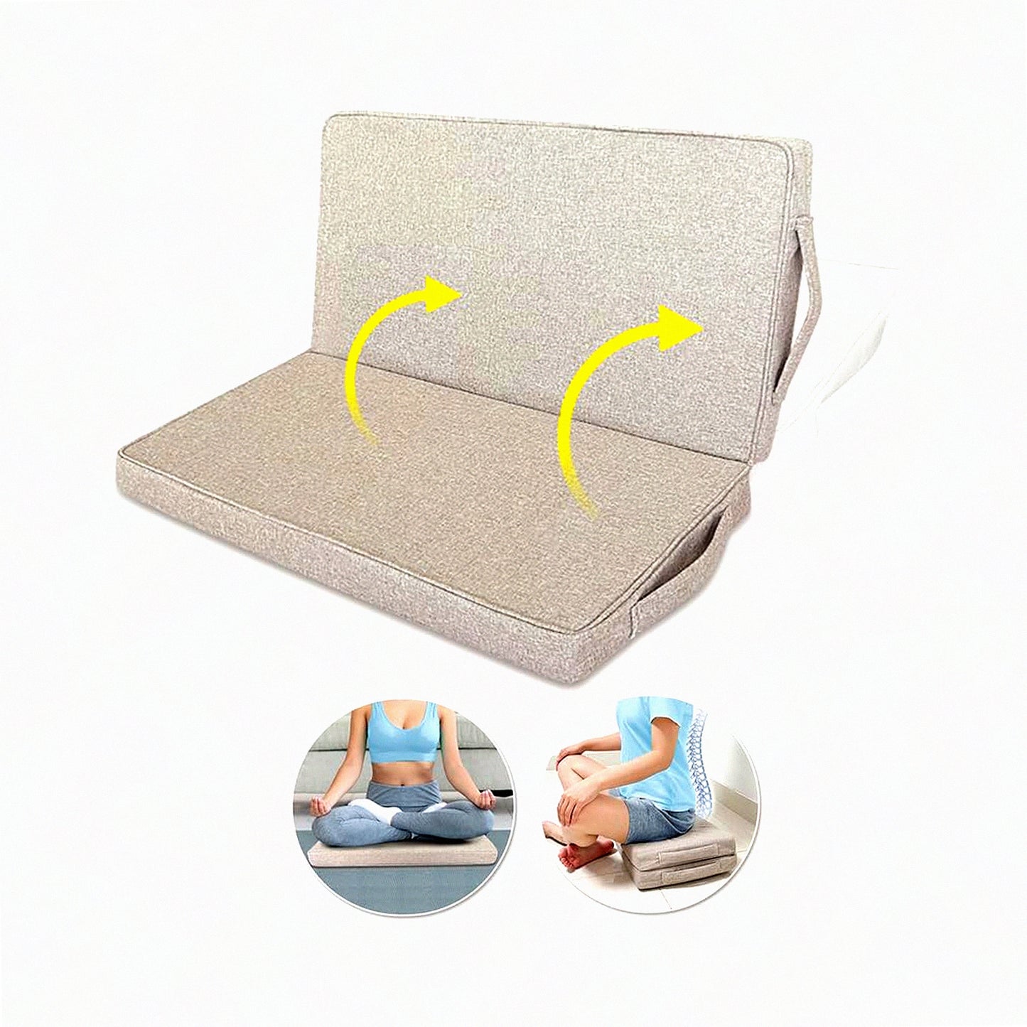 ZenSoul Square Meditation Floor Cushion - Large Yoga Pillow for Adults, Outdoor Seating Mat, Rectangle Sitting Cushion for Floor Meditation.