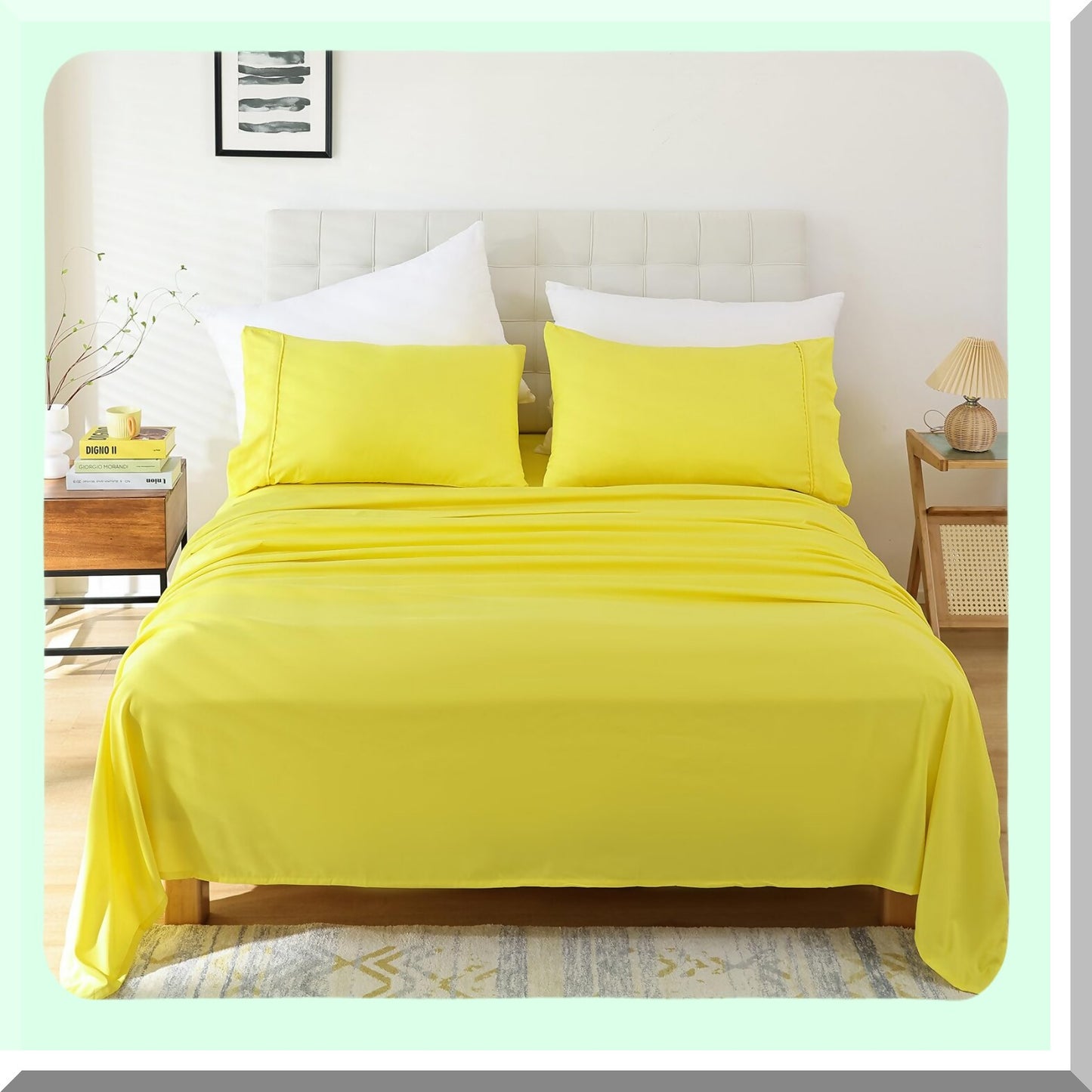 LuxuryCool Queen Sheet Set - Silky Soft Microfiber Bed Sheets for Queen Size Bed with Extra Deep Pocket, Hotel Cooling Bedding, Durable Oeko-Tex Sheets & Pillowcases - 4 Piece Set