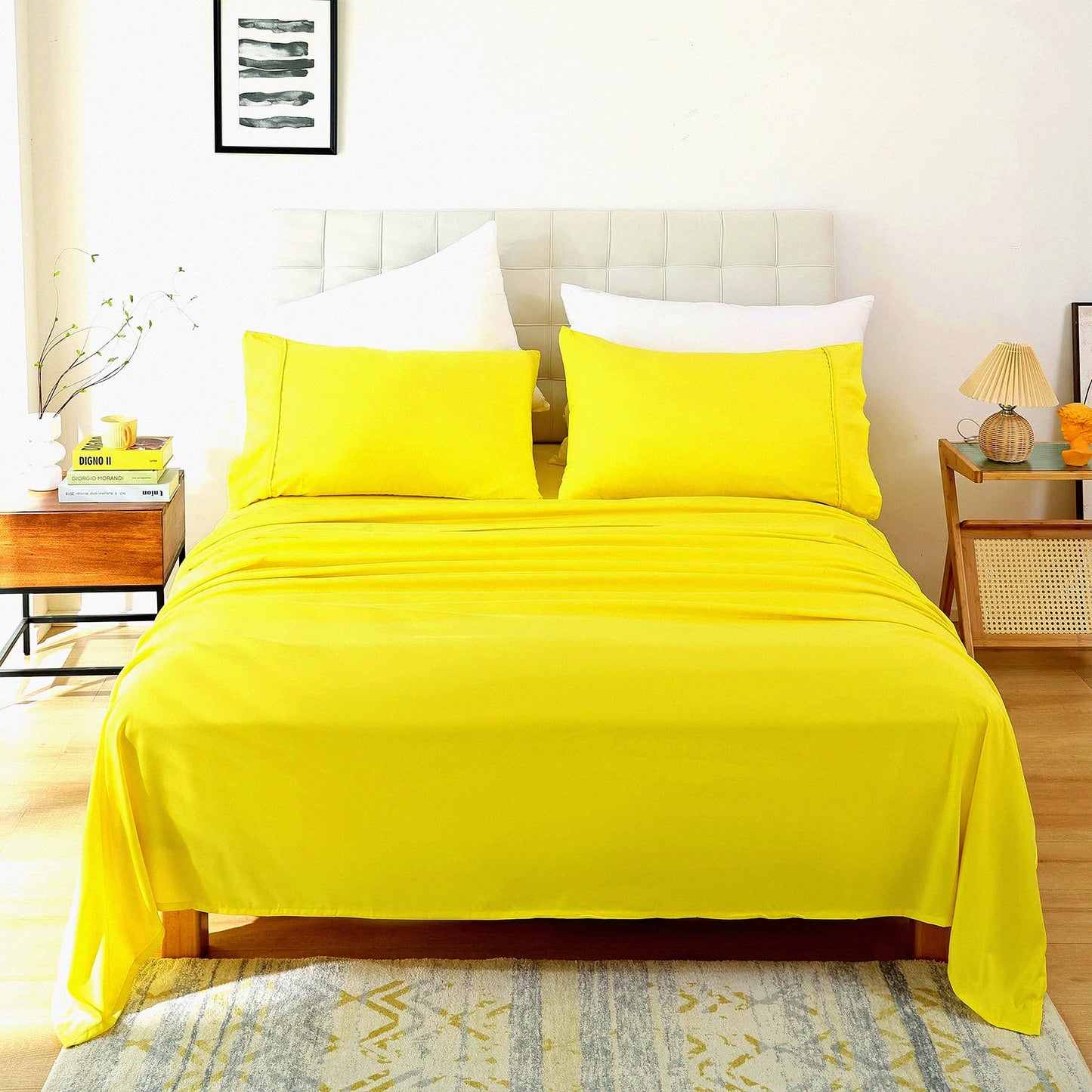 LuxuryCool Queen Sheet Set - Silky Soft Microfiber Bed Sheets for Queen Size Bed with Extra Deep Pocket, Hotel Cooling Bedding, Durable Oeko-Tex Sheets & Pillowcases - 4 Piece Set