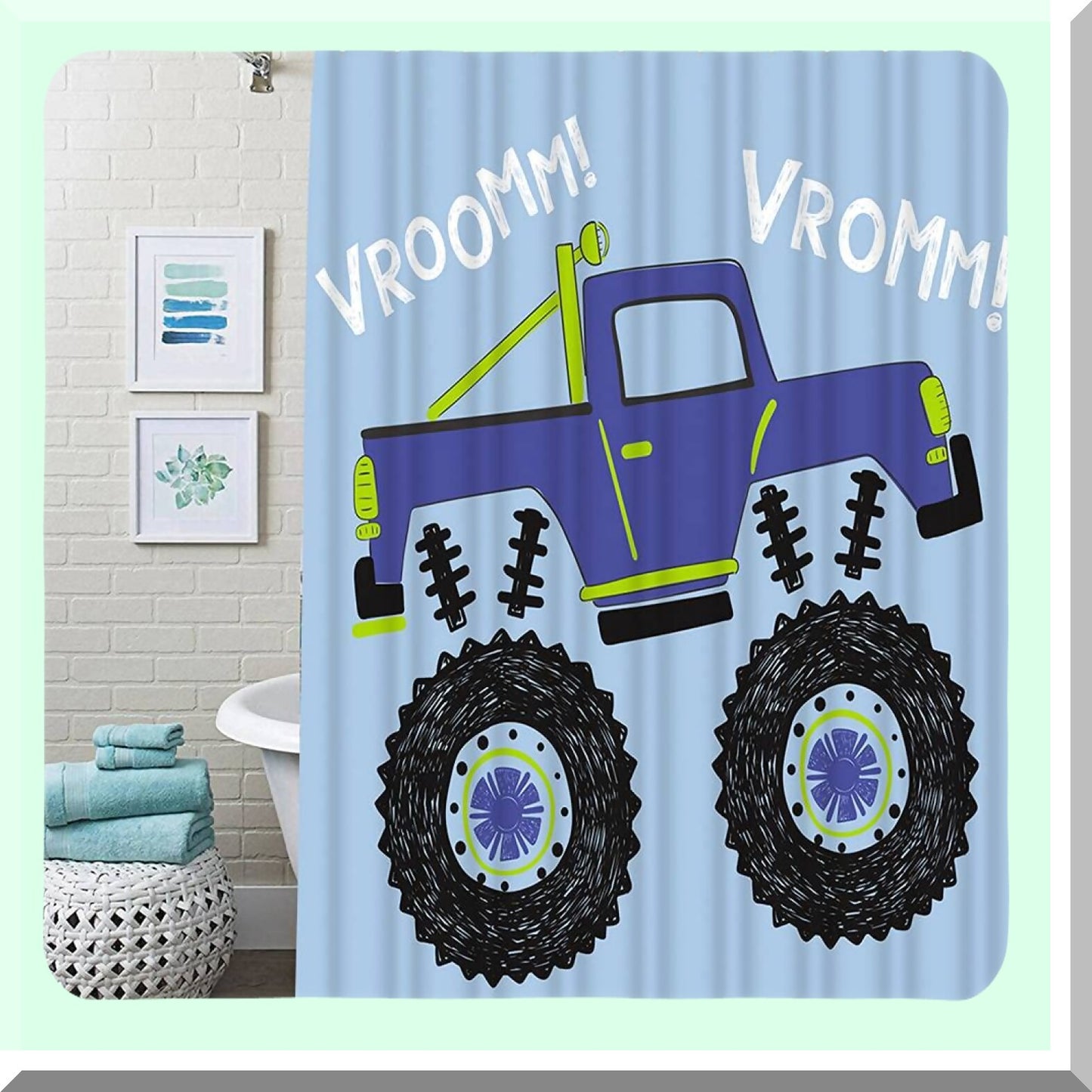 4-Piece Waterproof Bathroom Set with Non-Slip Rugs