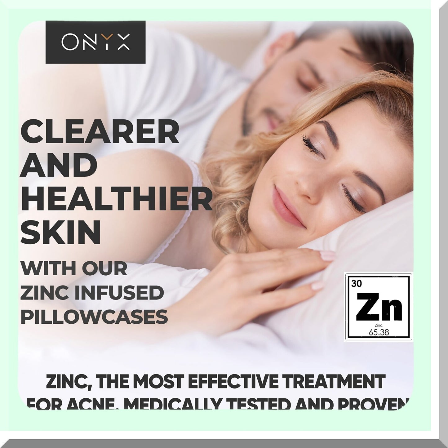 AcneShield Cotton Pillowcase - Zinc Infused Anti Acne Pillow Cover with Oeko-TEX Standard Fabric, Radiant White Soft Breathable Quality, 300 Thread Count