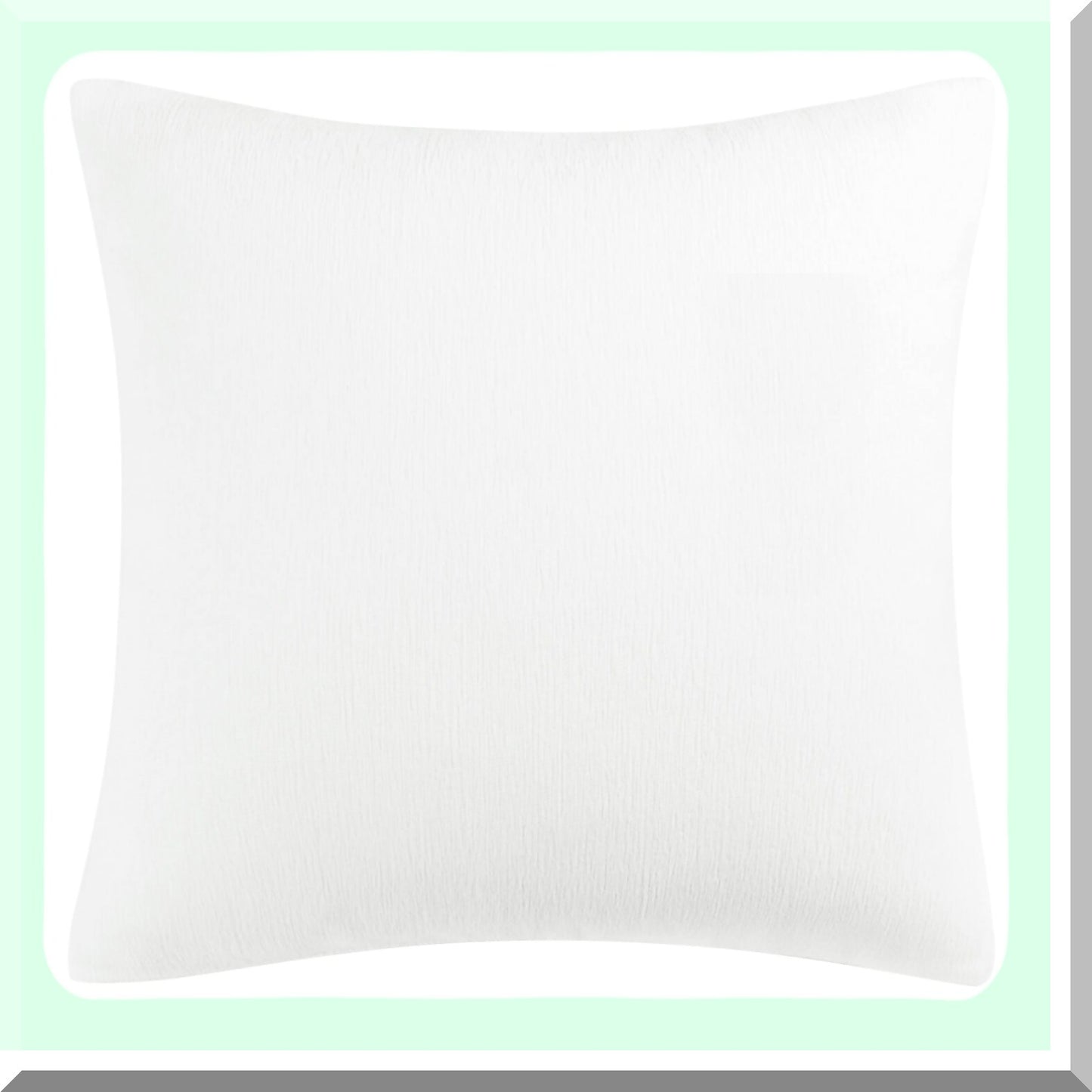 Water Repellent Chenille Throw Pillow Covers - Soft Decorative Cushion Covers for Sofa & Car - Cute Home Pillowcases - 16x16 Inch White Cozy Pillowcase