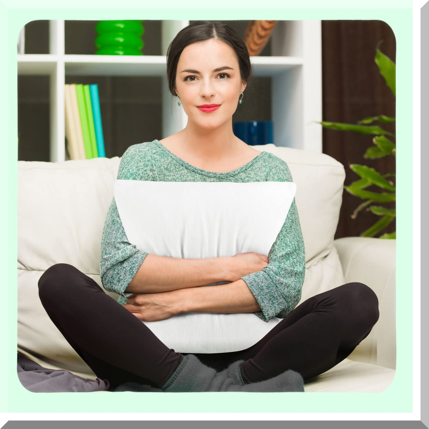 Water Repellent Chenille Throw Pillow Covers - Soft Decorative Cushion Covers for Sofa & Car - Cute Home Pillowcases - 16x16 Inch White Cozy Pillowcase