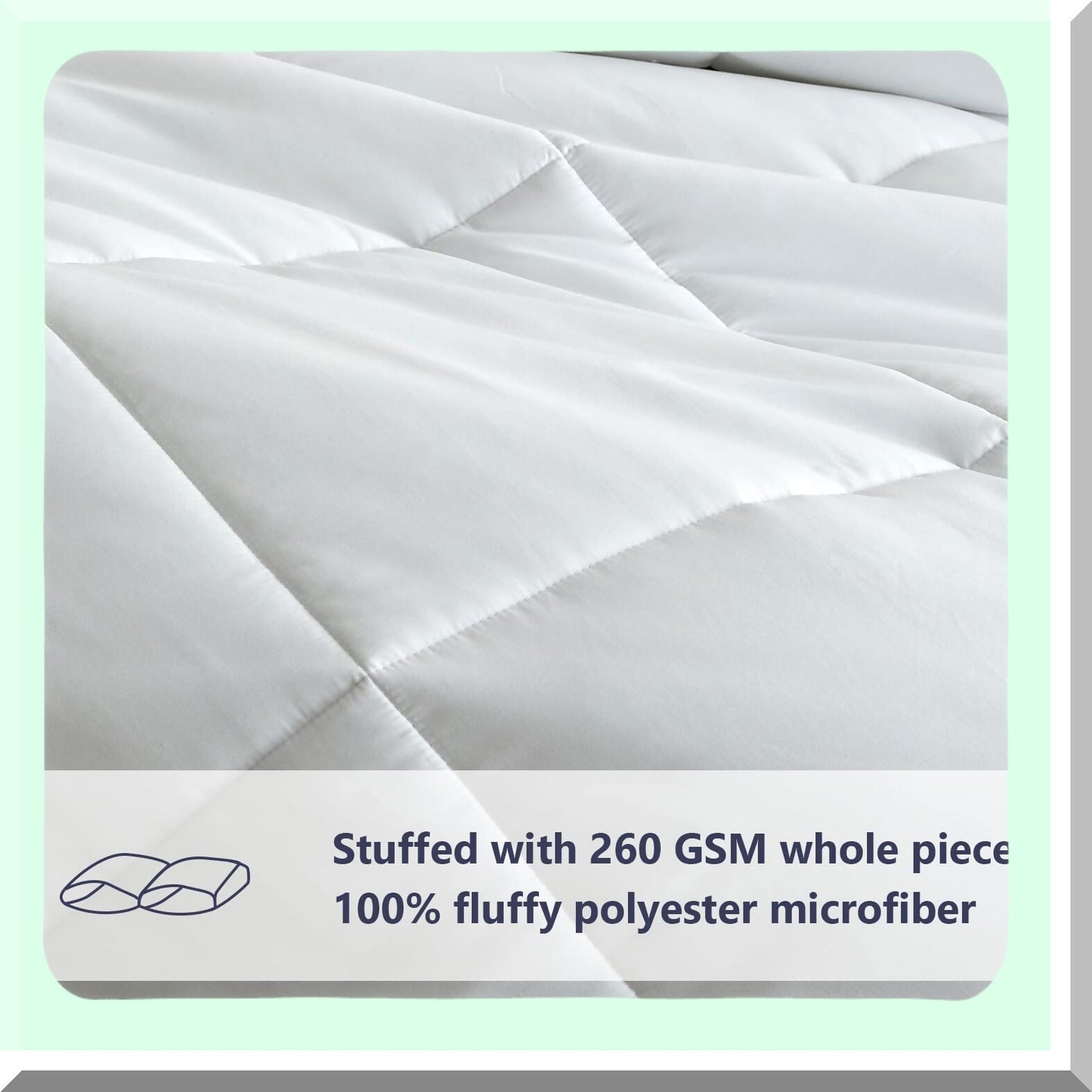 Luxury White Microfiber Queen Comforter - All Seasons Hotel Collection Duvet Insert with Corner Tabs & Box Stitched Fluffy Quilt - 88x92 Inches