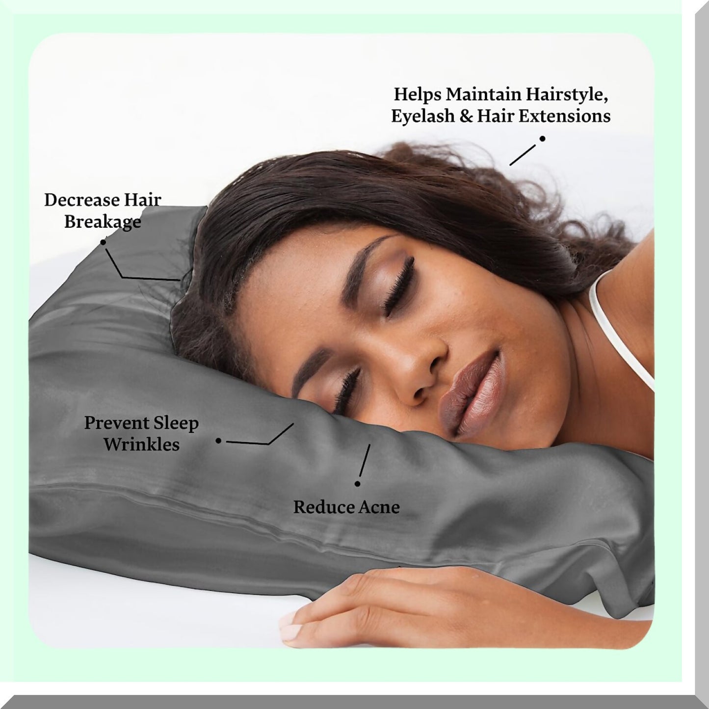 Charcoal Dream Pillowcase Set - 2 Pack | Soft & Breathable Pillow Covers | Luxury Bedding Accessories | Hypoallergenic Pillow Protectors